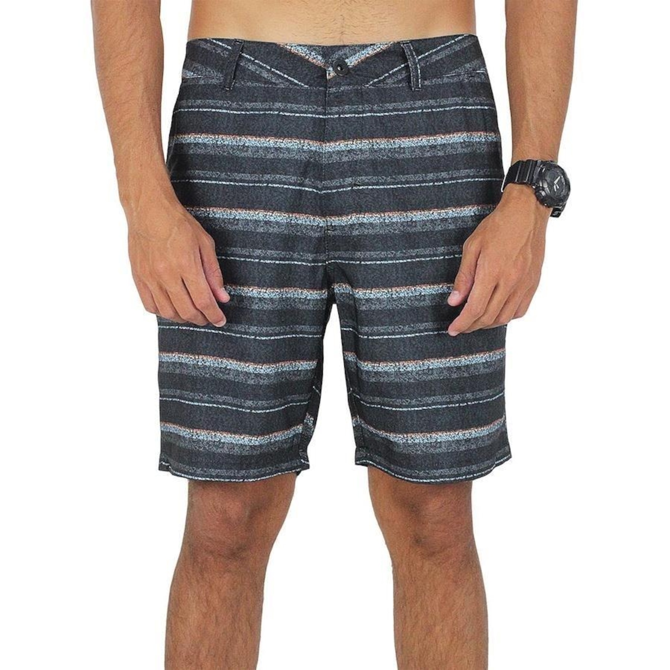 Bermuda Vissla Hibrida Quiver Black - Masculina - Foto 2