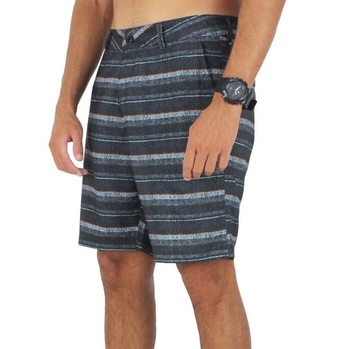 Bermuda Vissla Hibrida Quiver Black - Masculina - Foto 3