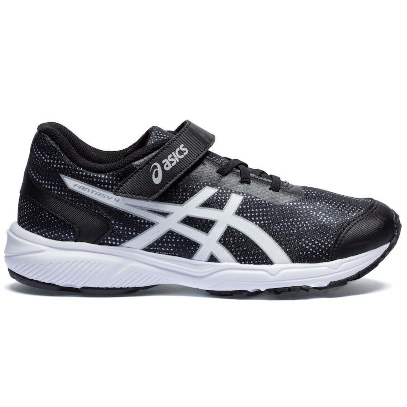 Tênis Asics Fantasy 4 PS Black Pure - Infantil - Foto 1