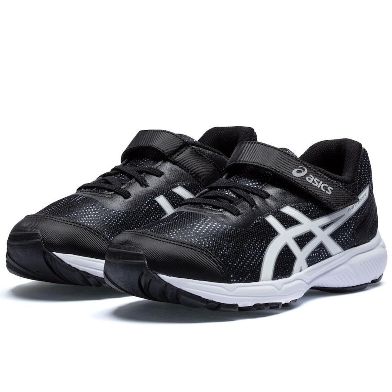 Tênis Asics Fantasy 4 PS Black Pure - Infantil - Foto 4