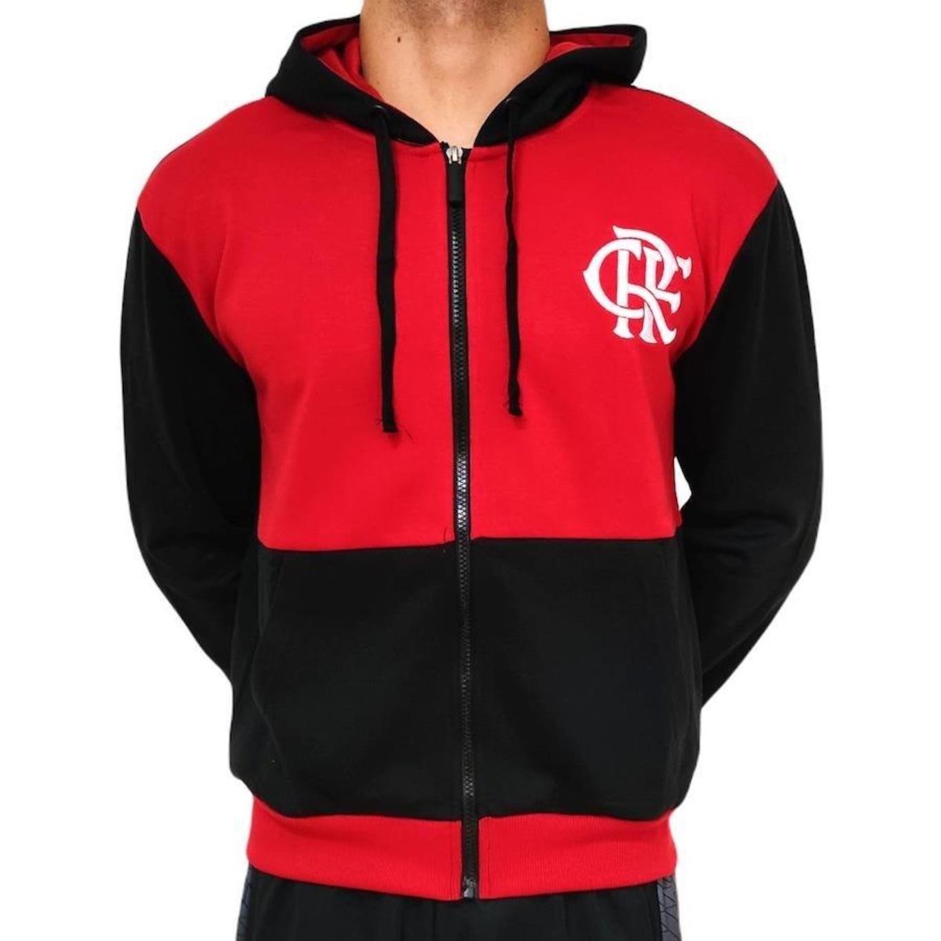 Jaqueta de Moletom do Flamengo com Capuz Braziline Holographic Rubro-Negro - Masculina - Foto 2