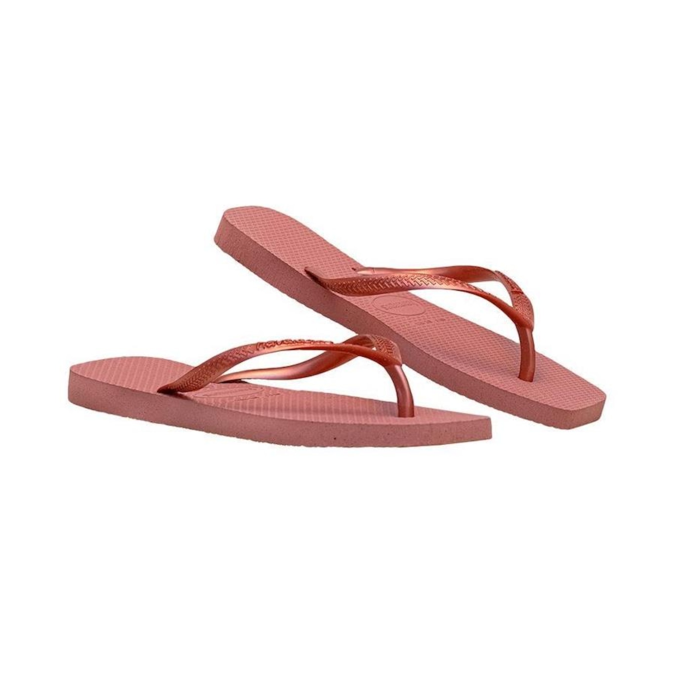 Chinelo Havaianas Slim Base Retangular - Feminino - Foto 3