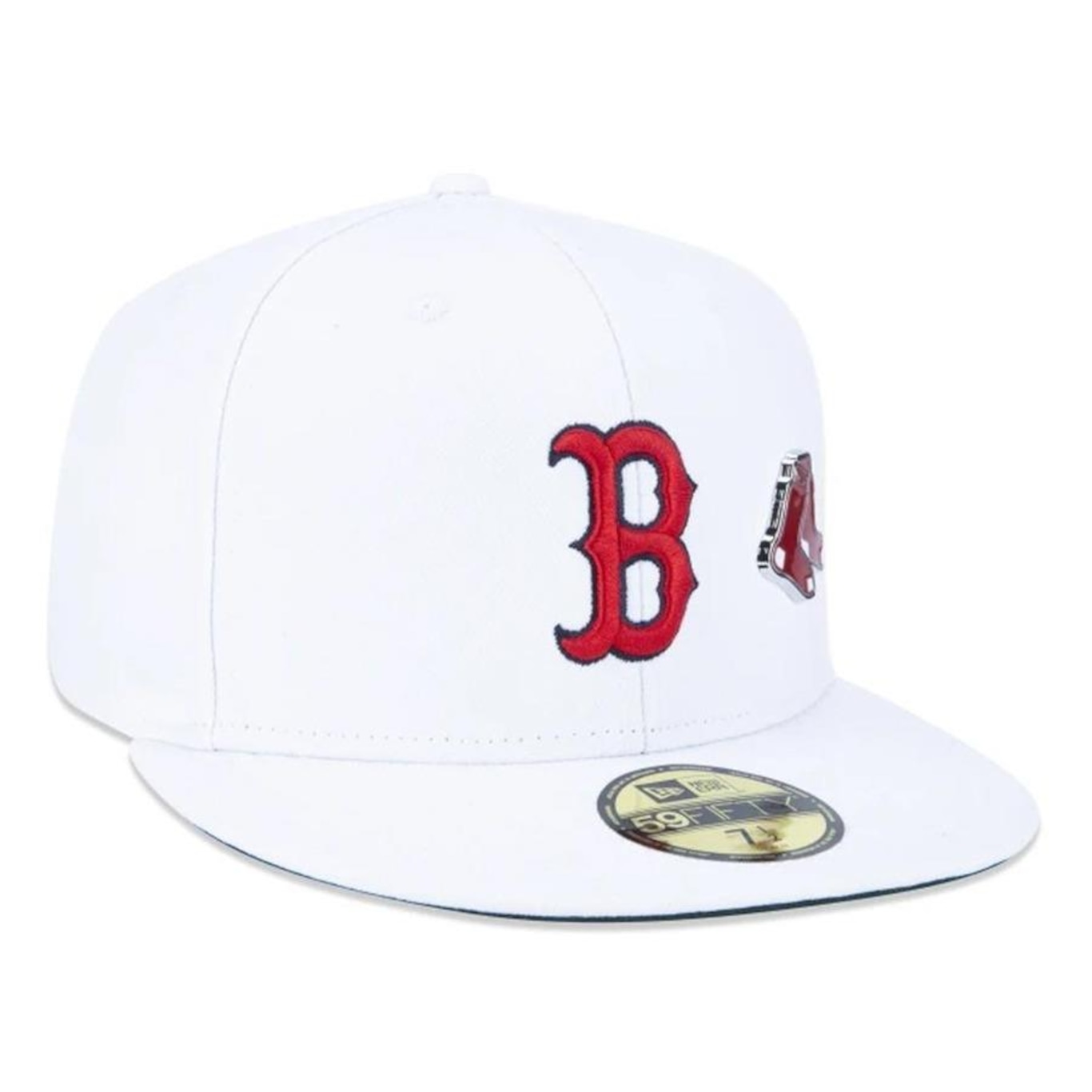 Boné Aba Reta New Era Boston Red Sox 5950 Core - Fechado - Adulto - Foto 4