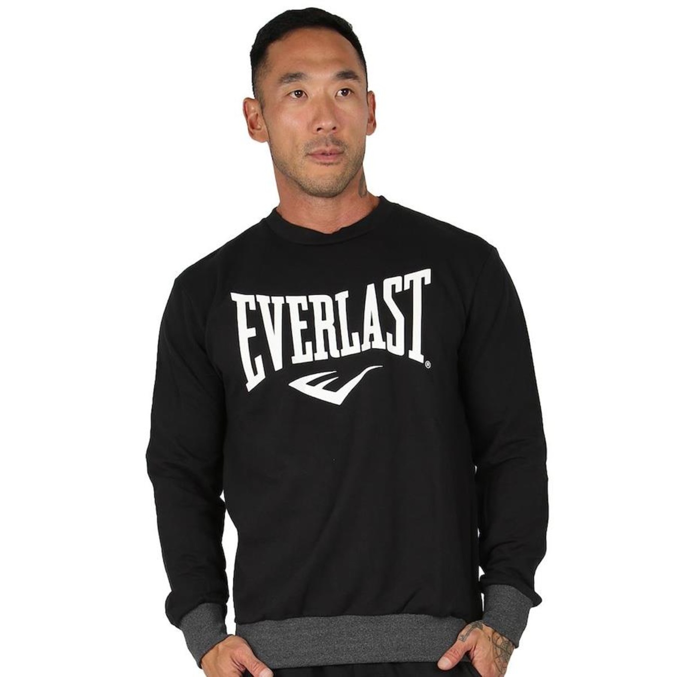 Blusão de Moletom Everlast Careca Basic Logo - Masculino - Foto 4