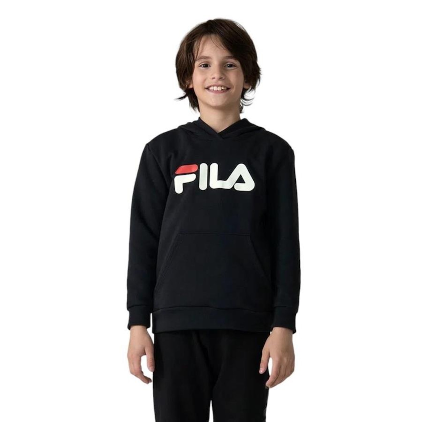 Blusão de Moletom com Capuz Fila Letter Fun - Infantil em Promoção