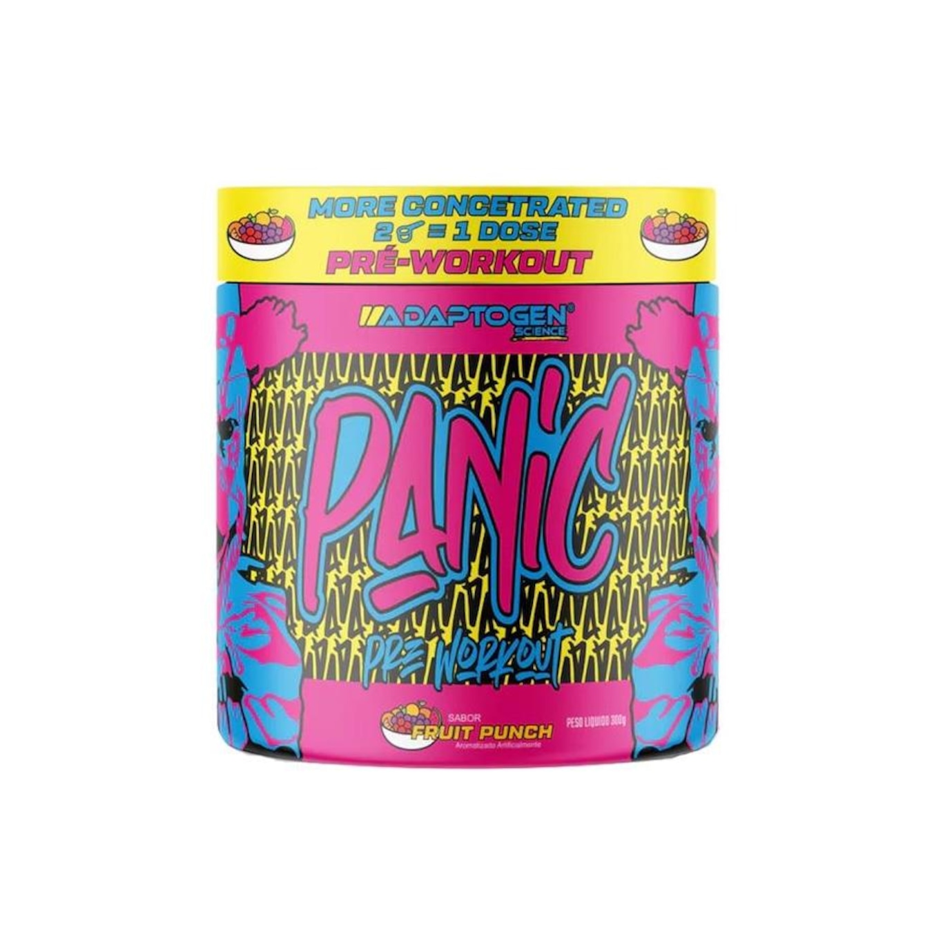 Panic Pre Workout Adaptogen Science - Fruit Punch - 300g - Foto 1