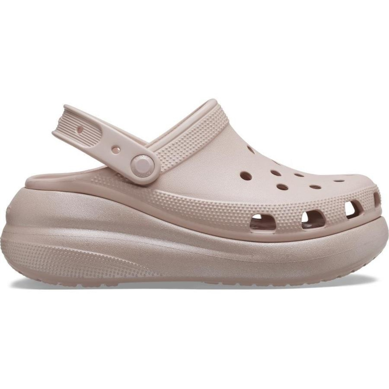 Chinelo Crocs Classic Crush Platform Shimmer Clog - Feminino - Foto 1