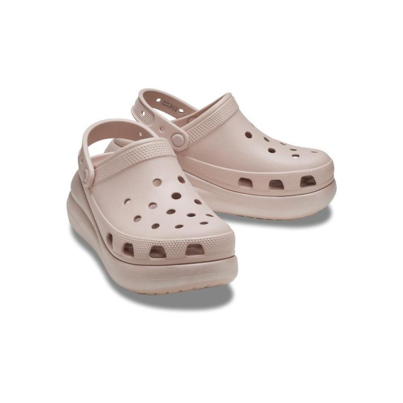 Chinelo Crocs Classic Crush Platform Shimmer Clog - Feminino - Foto 4