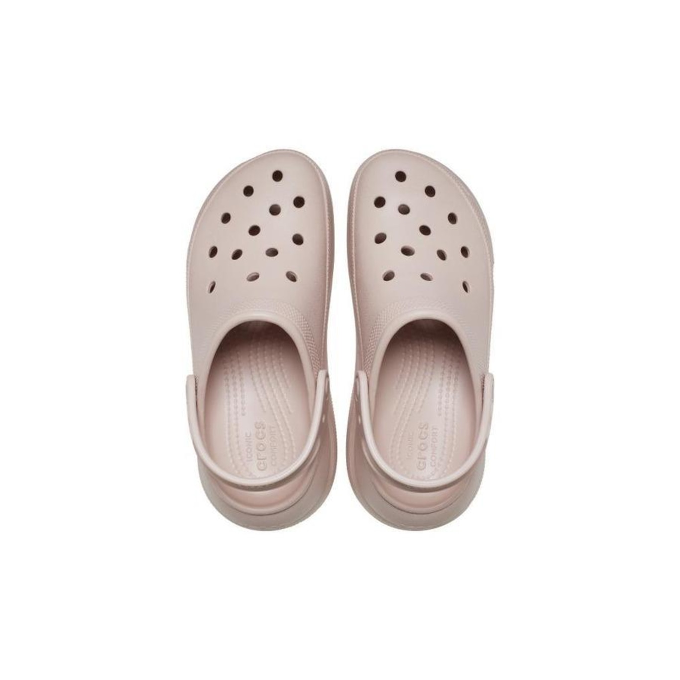 Chinelo Crocs Classic Crush Platform Shimmer Clog - Feminino - Foto 5