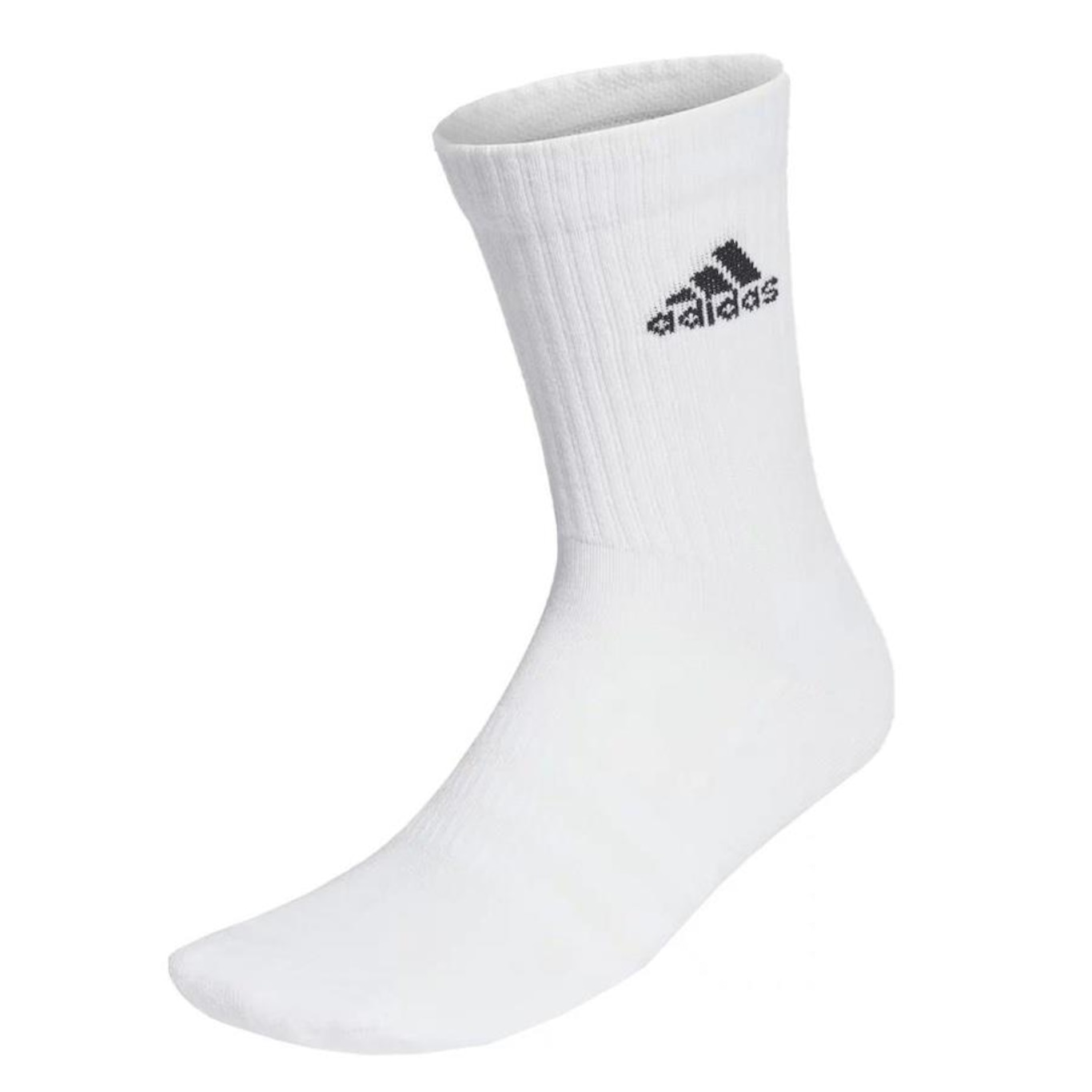 Kit de Meias Cano Alto adidas Cushioned Crew - 3 Pares - Adulto - Foto 3