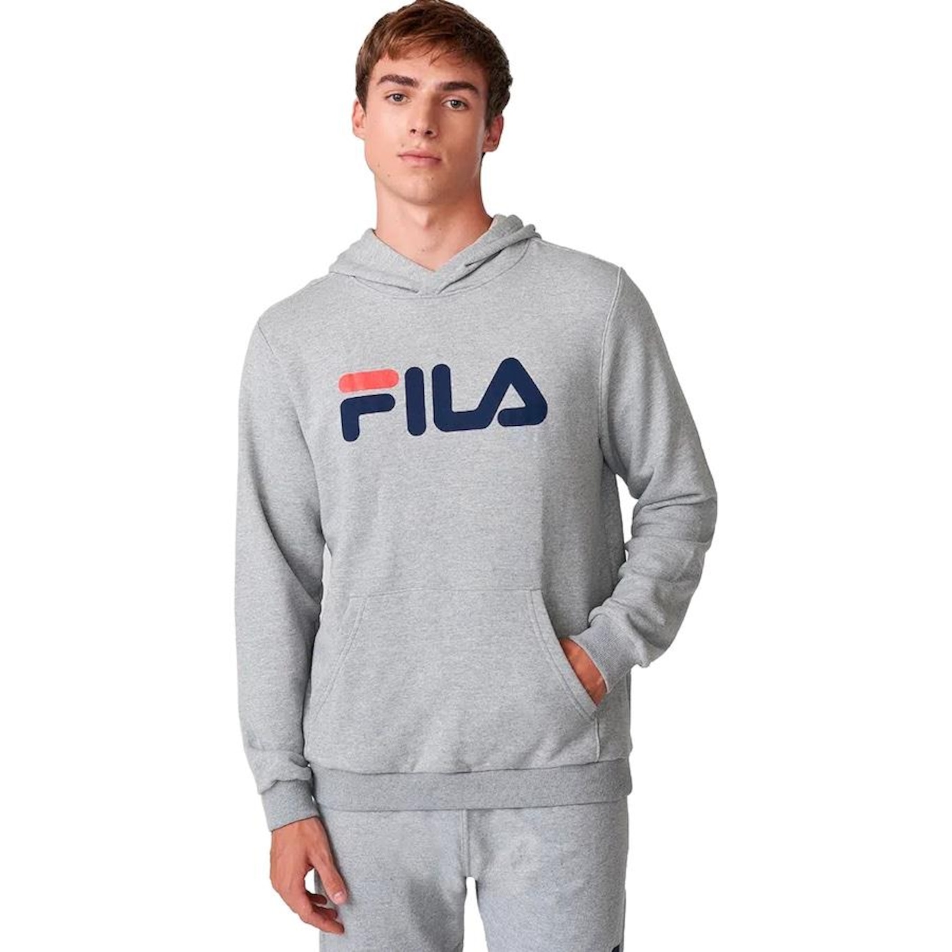 Blusão com Capuz Fila Letter - Masculino - Foto 3