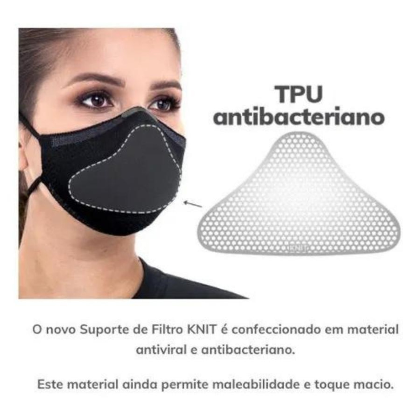 Suporte para Filtro de Máscara Fiber Knit 3D E96 - Foto 5