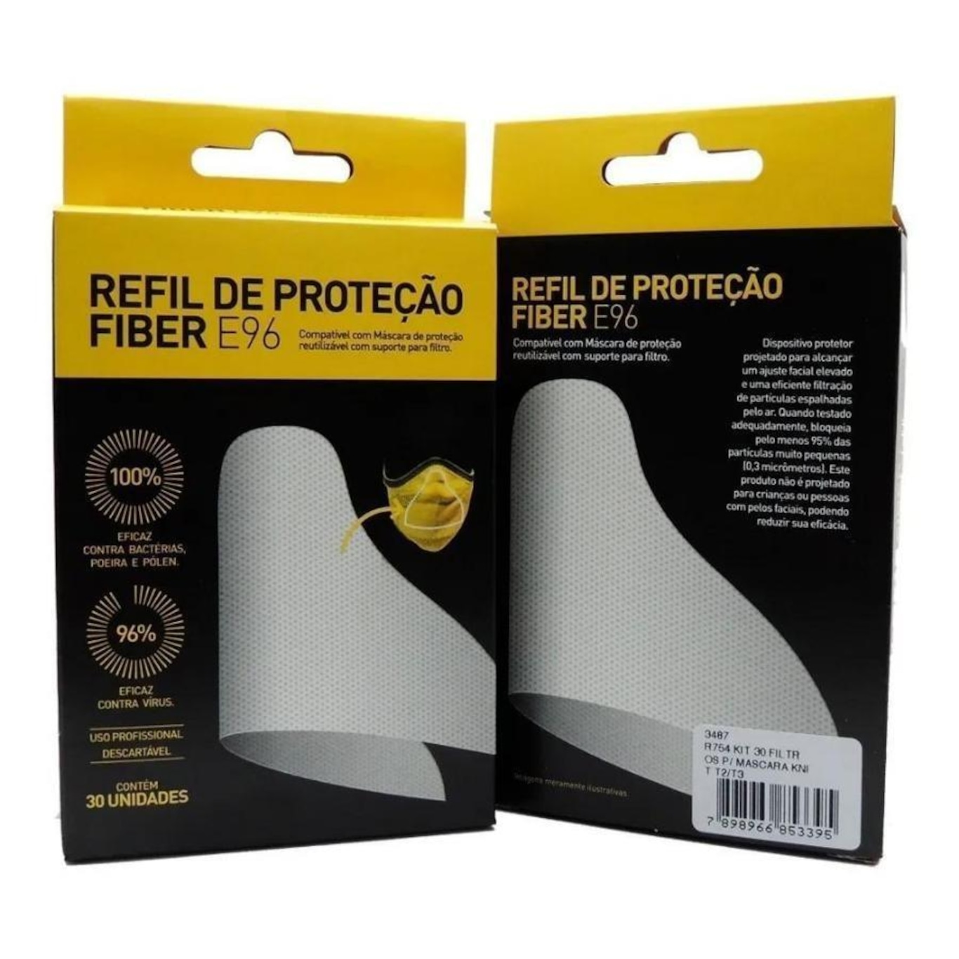 Kit Filtros para Máscara Fiber - 30 Unidades - Foto 3