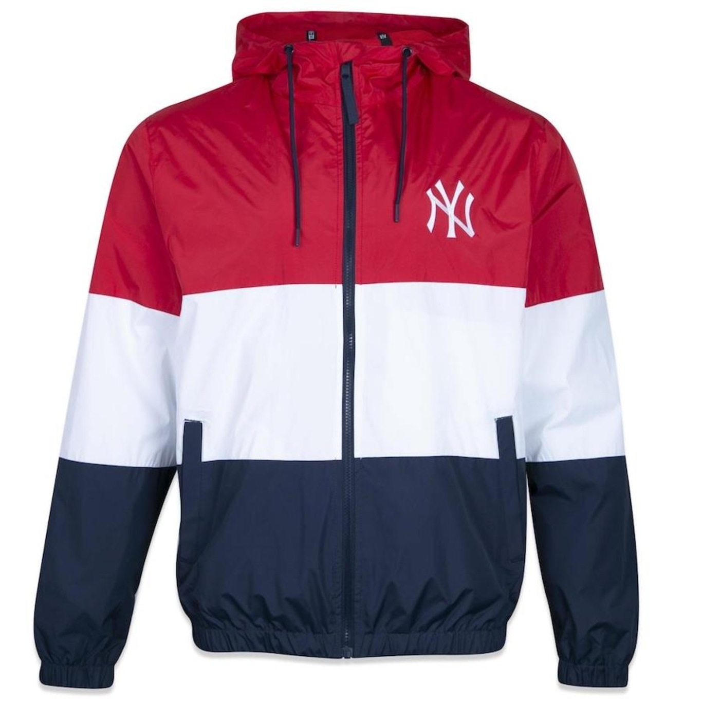 Jaqueta Corta Vento com Capuz New Era Windbreaker MLB New York Yankees World - Masculina - Foto 1