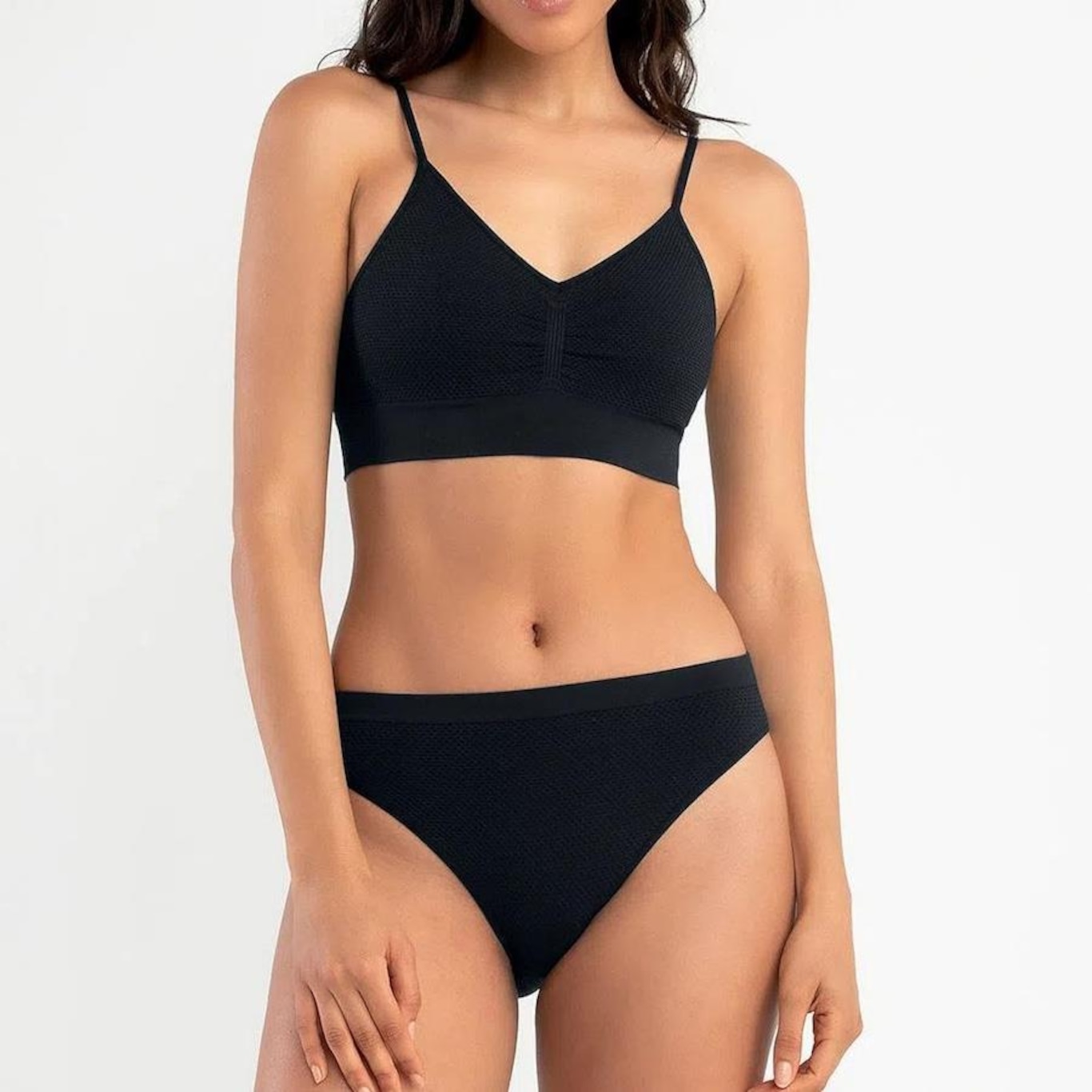 Top Fitness She Triângulo Microfibra Textura Conforto - Feminino