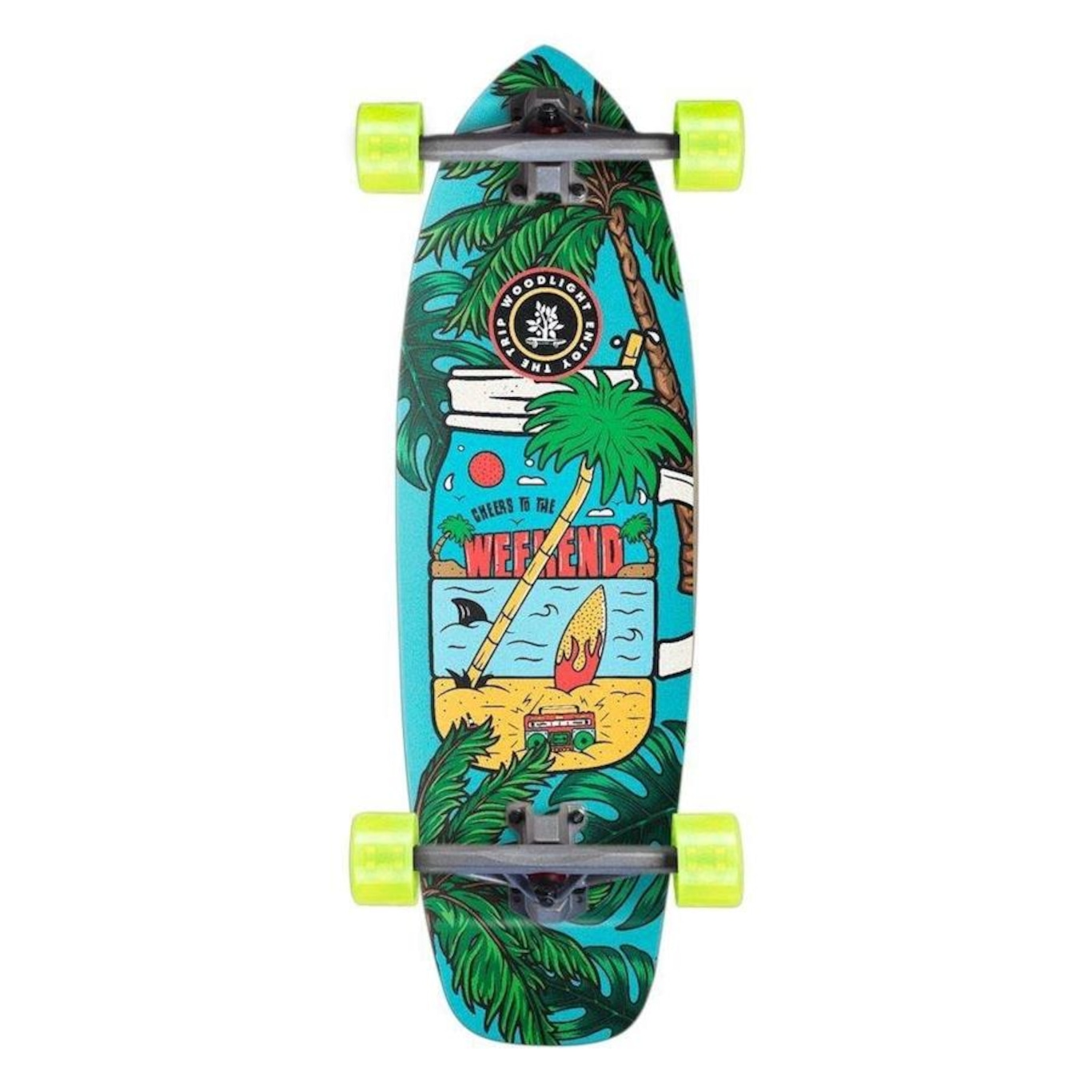 Skate Cruiser Wood Light New Surf Surfer Weekend - Foto 1