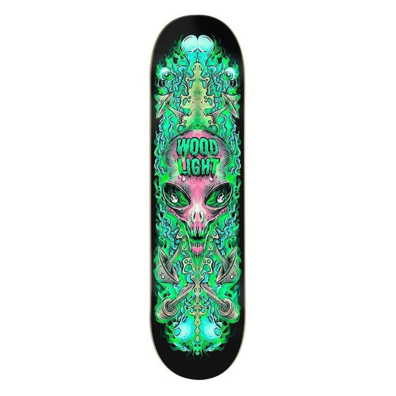 Shape de Skate Wood Light Marfim Invasion Alien - Foto 1