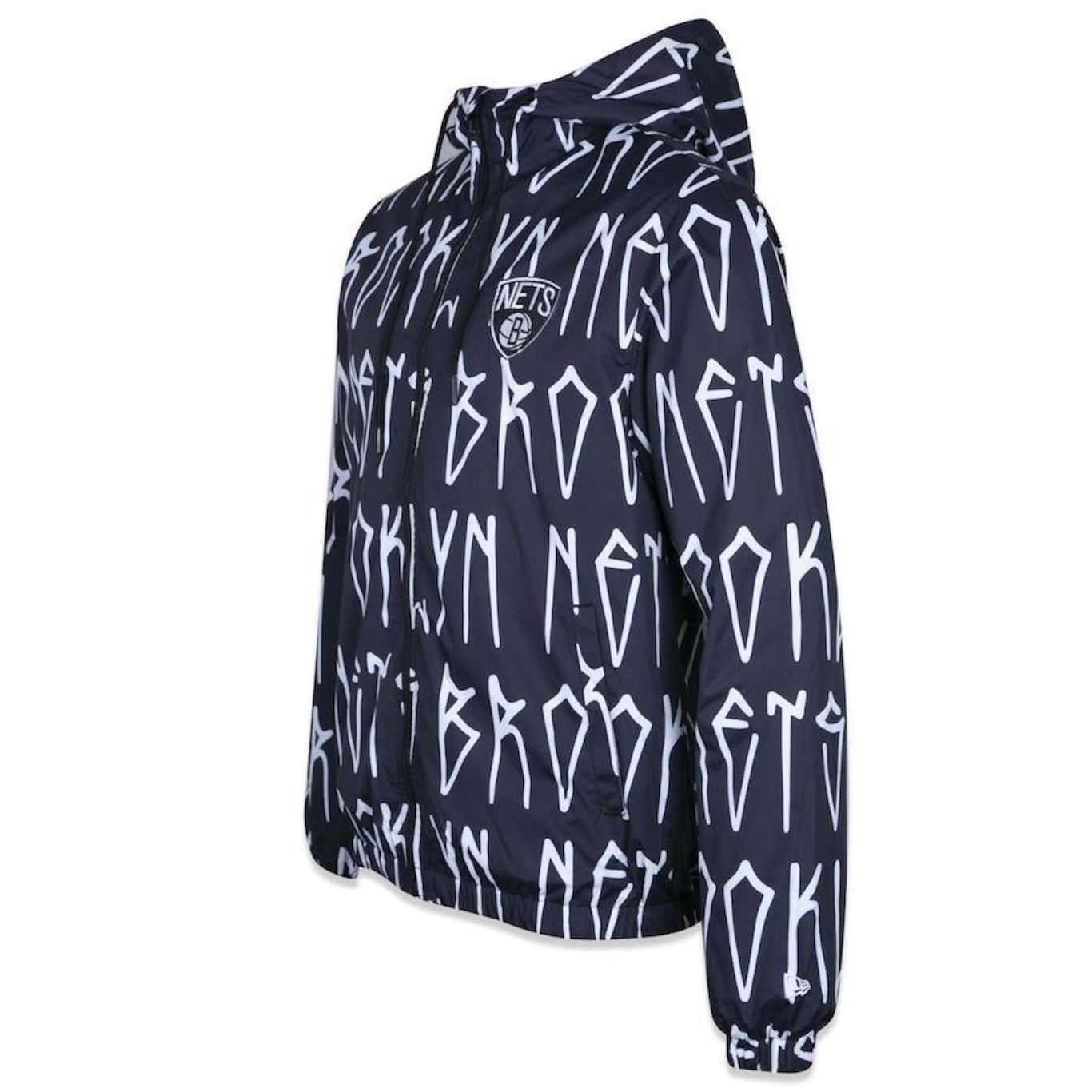 Jaqueta Corta Vento com Capuz New Era Windbreaker NBA Brooklyn Nets - Feminina - Foto 2