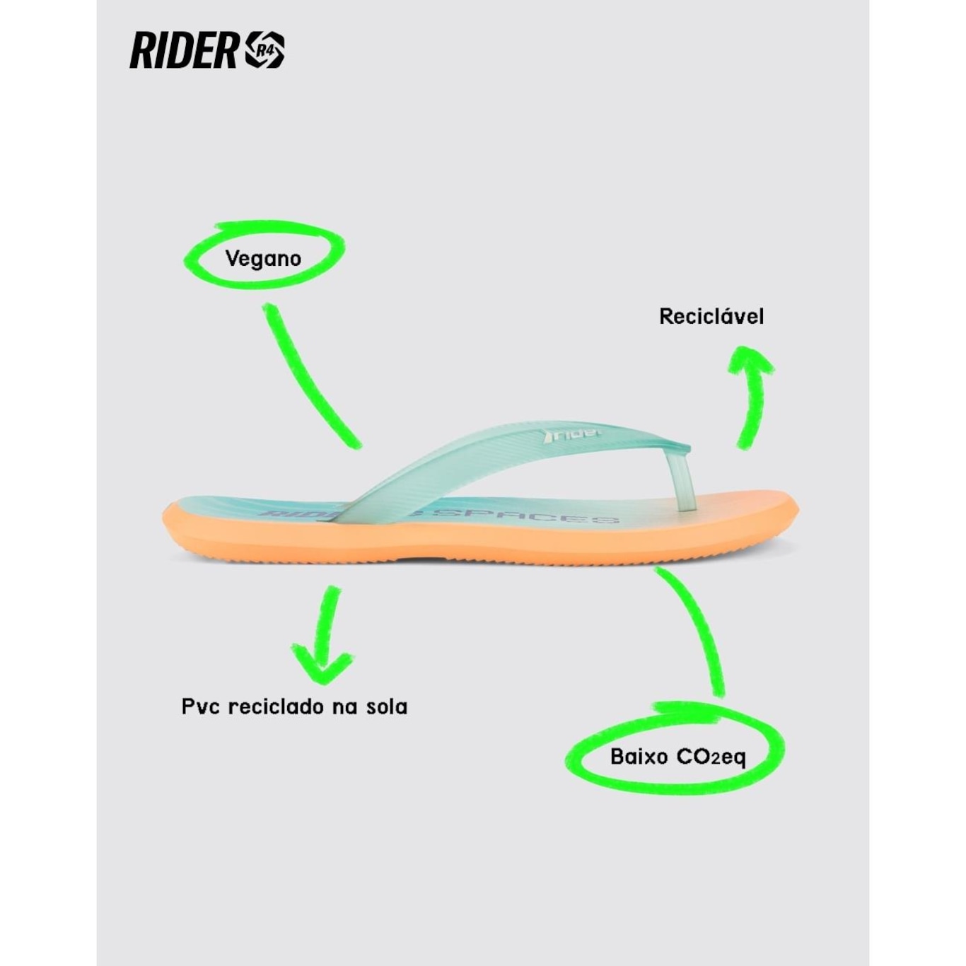 Chinelo Rider R4 Ii - Masculino - Foto 3