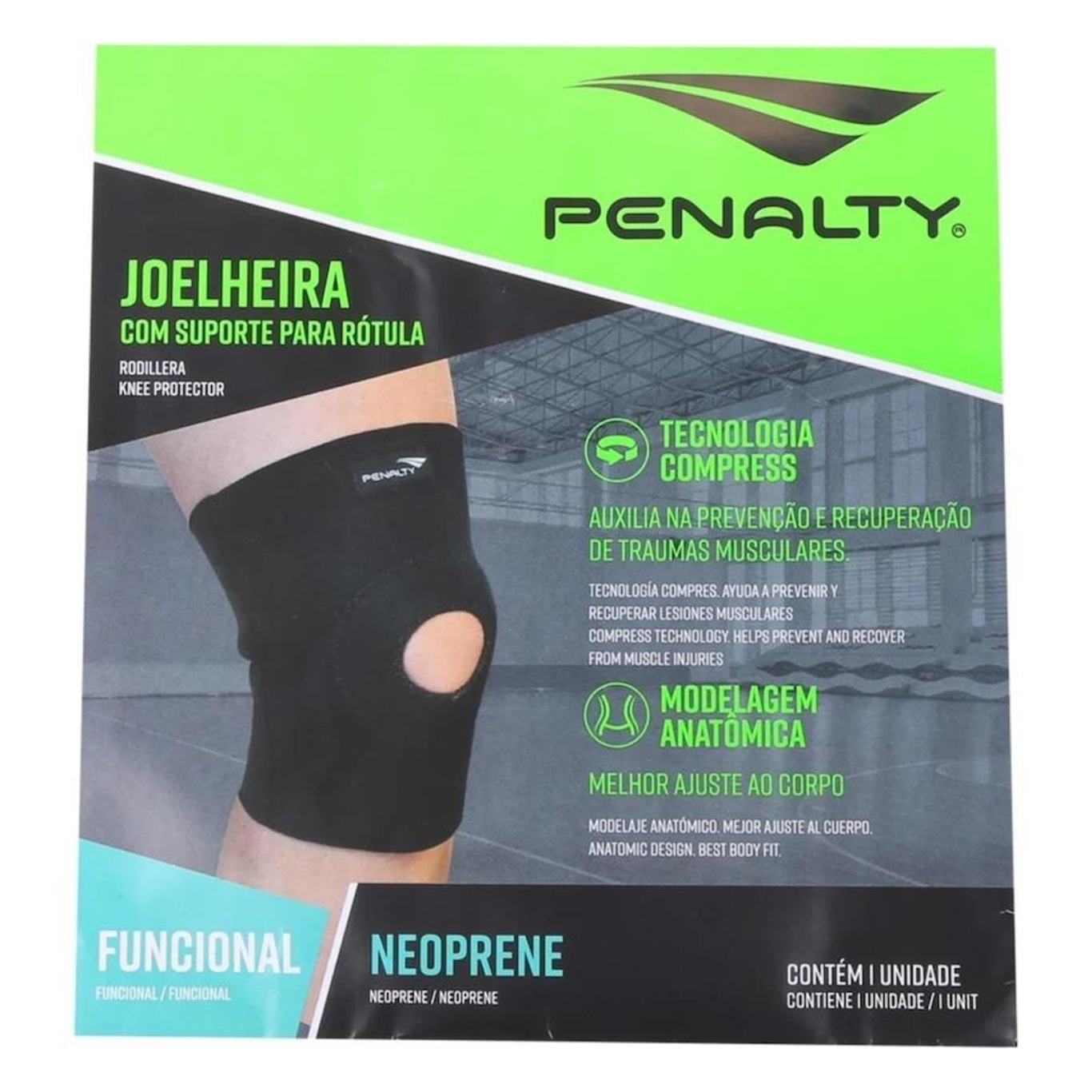 Joelheira Penalty Suporte para Rótula Neoprene - Adulto - Foto 2