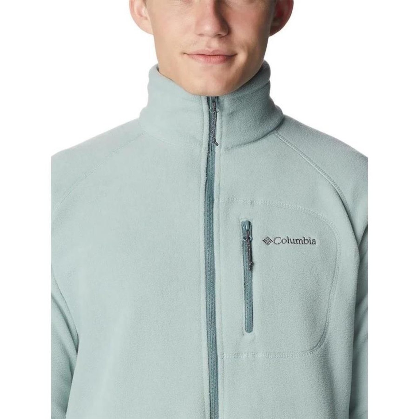 Jaqueta Columbia Fast Trek II Full Zip Fleece Niagara - Masculina - Foto 4