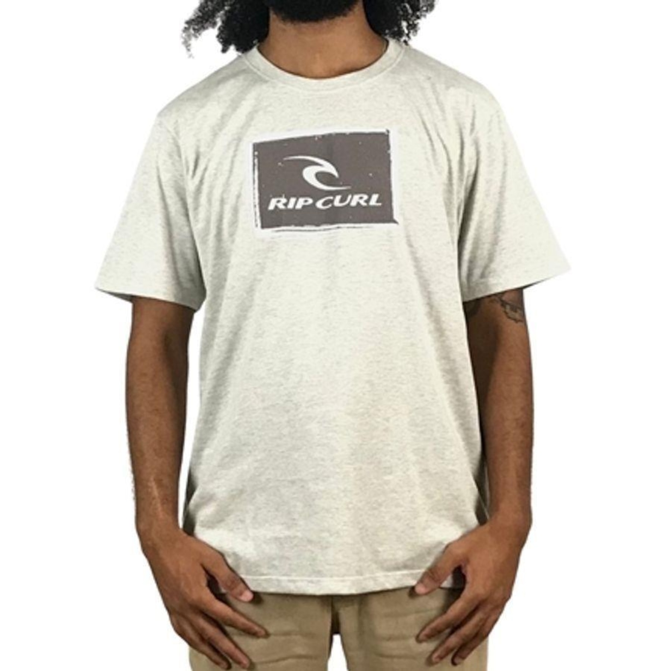 Camiseta Rip Curl Icon Trash Bone Marle - Masculina - Foto 2