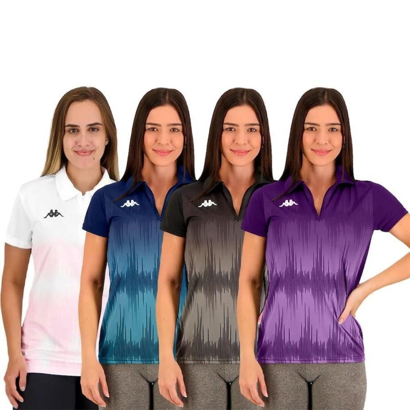 Kit de Camisas Polo Kappa Eloise - 4 Unidades - Feminina - Foto 2