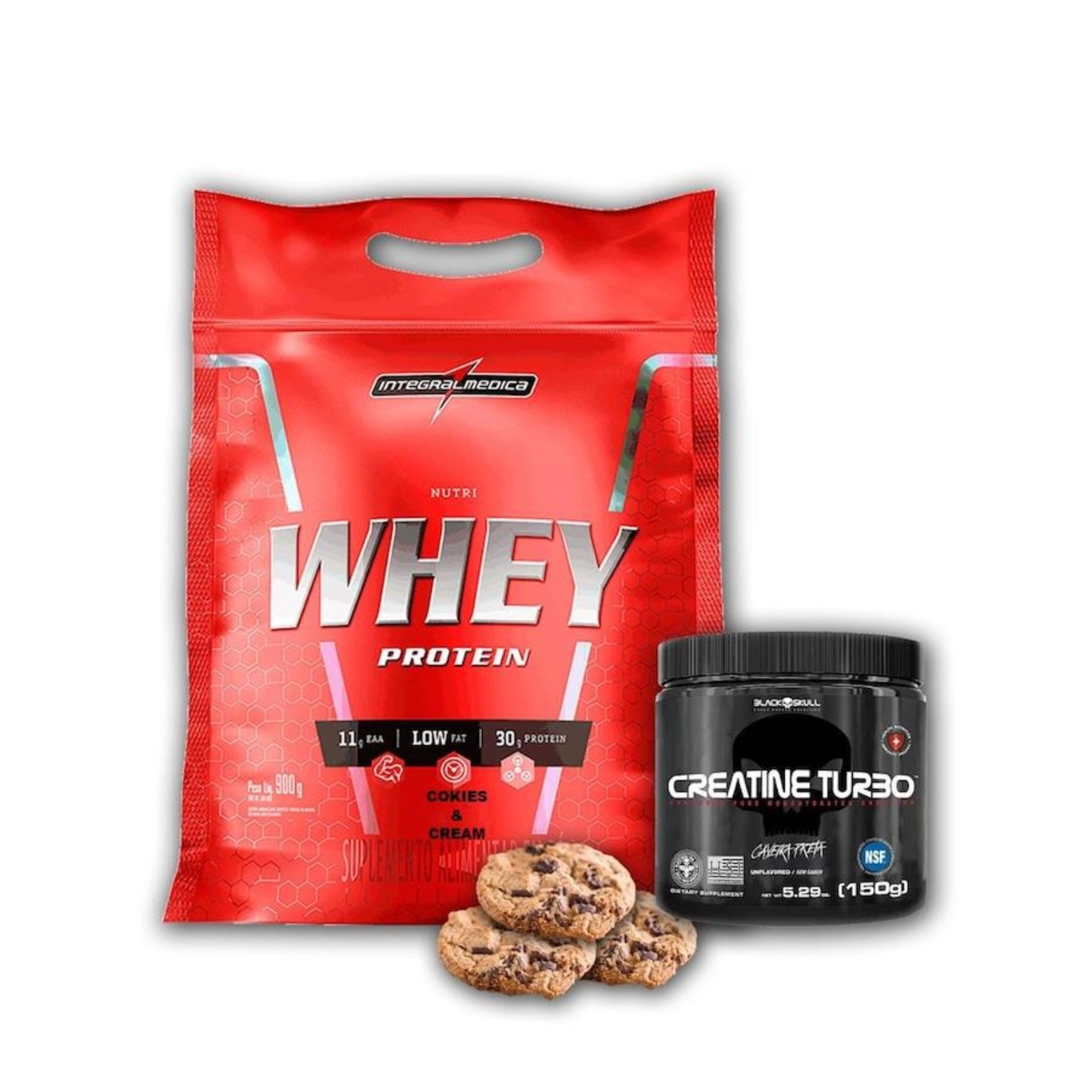 Kit Integralmédica com Creatina Turbo - 150g + Nutri Whey - 900g - Foto 1