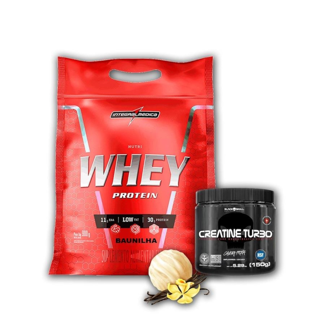 Kit Integralmédica com Creatina Turbo - 150g + Nutri Whey - 900g - Foto 1