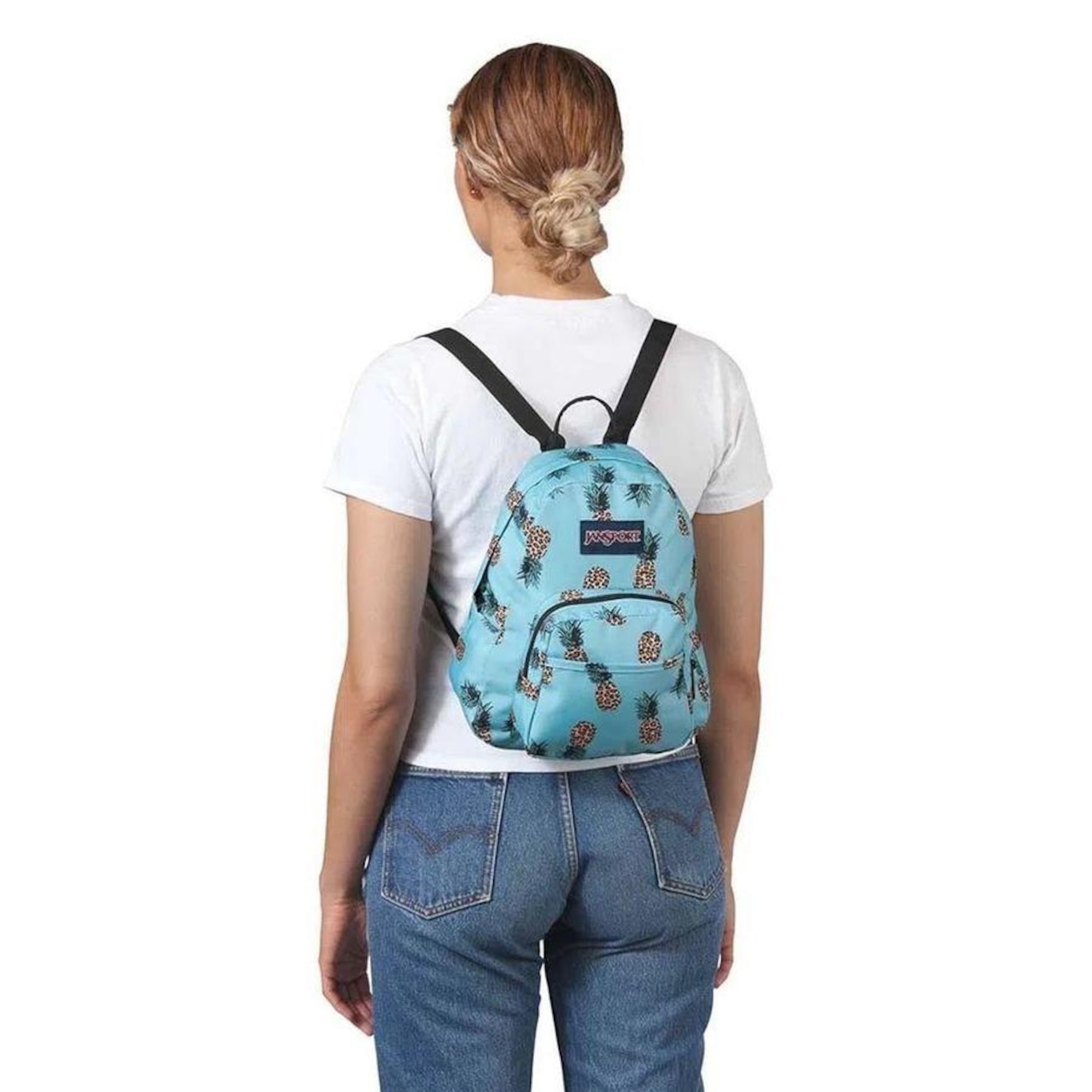 Mini Mochila JanSport Half Pint Abacaxis - 10,5 Litros - Foto 3