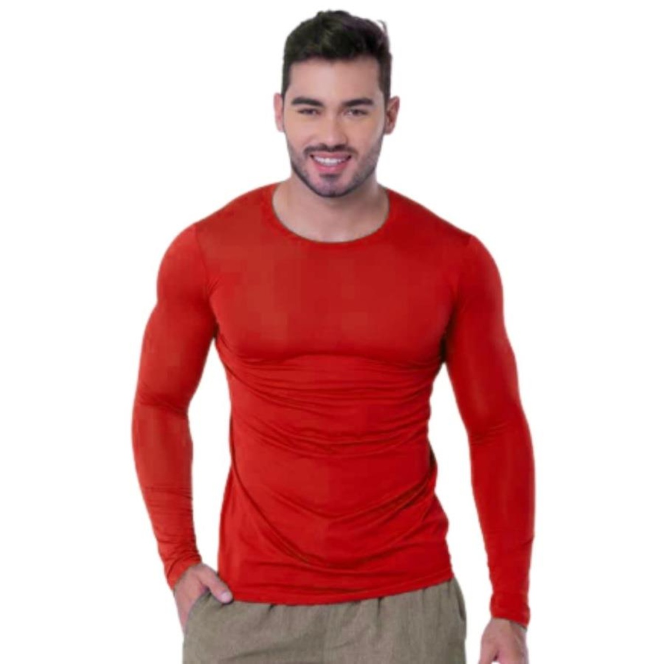 Kit de Camisas Térmica Segunda Pele Performance Moda Manga Longa com Proteção Solar 50+ - 3 Unidades - Masculina - Foto 4