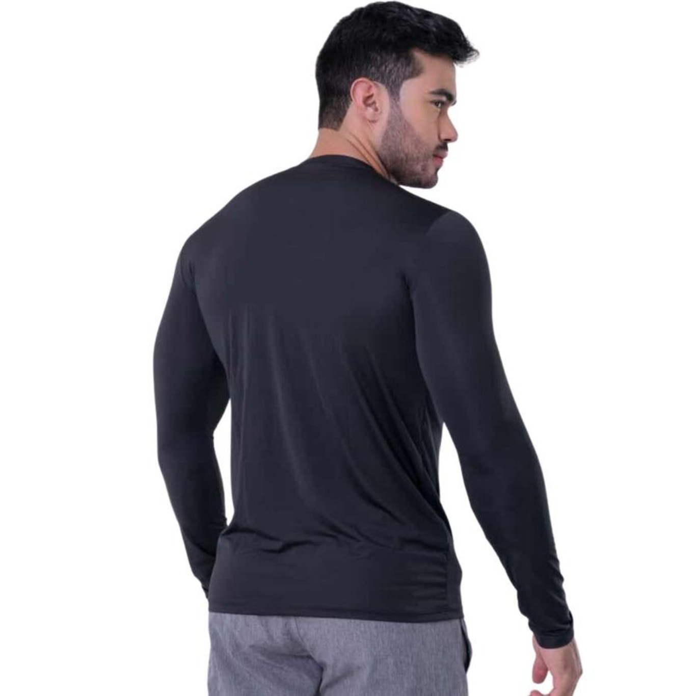 Kit de Camisas Térmica Segunda Pele Performance Moda Manga Longa com Proteção Solar 50+ - 3 Unidades - Masculina - Foto 6