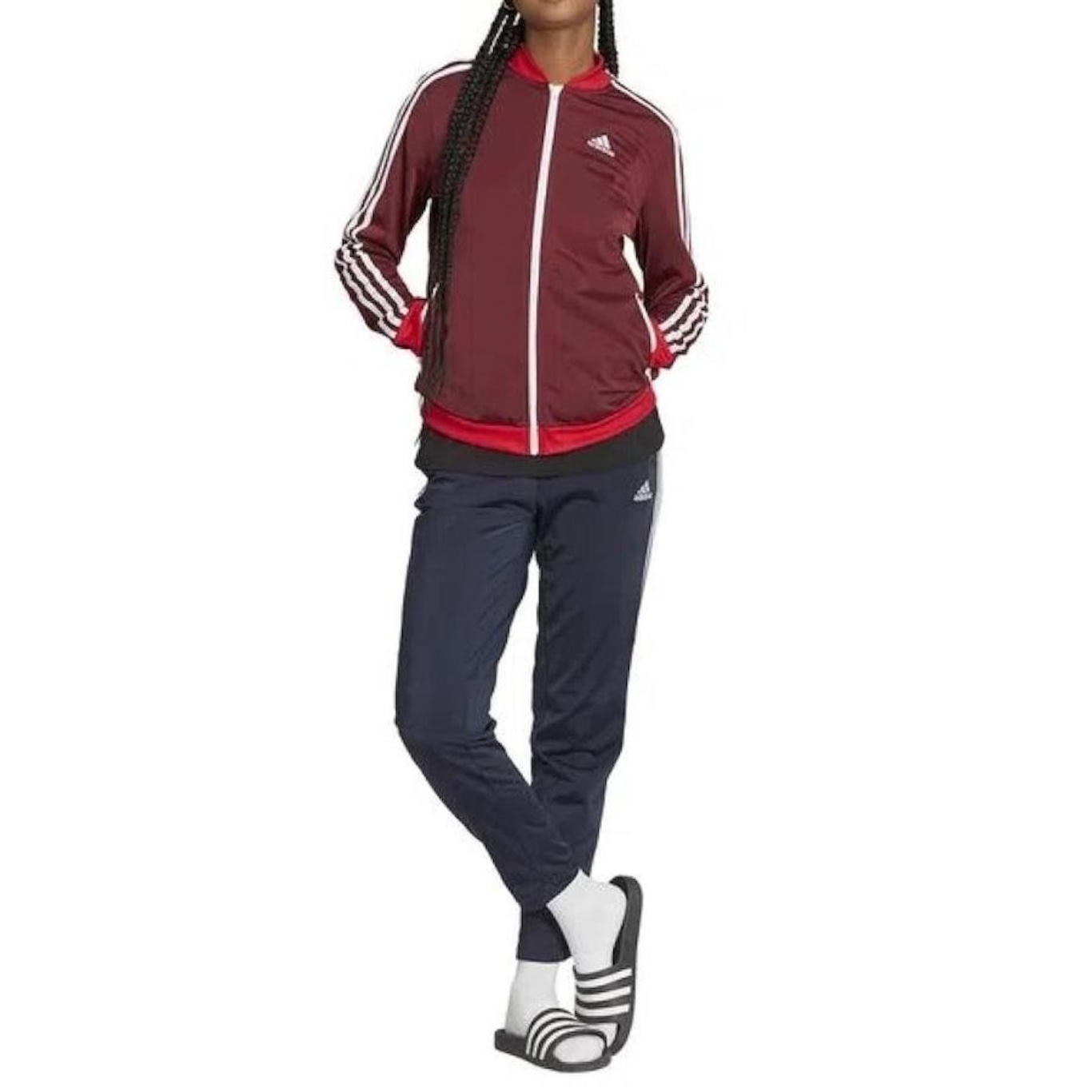 Agasalho adidas Essentials 3S Tr - Feminino - Foto 2