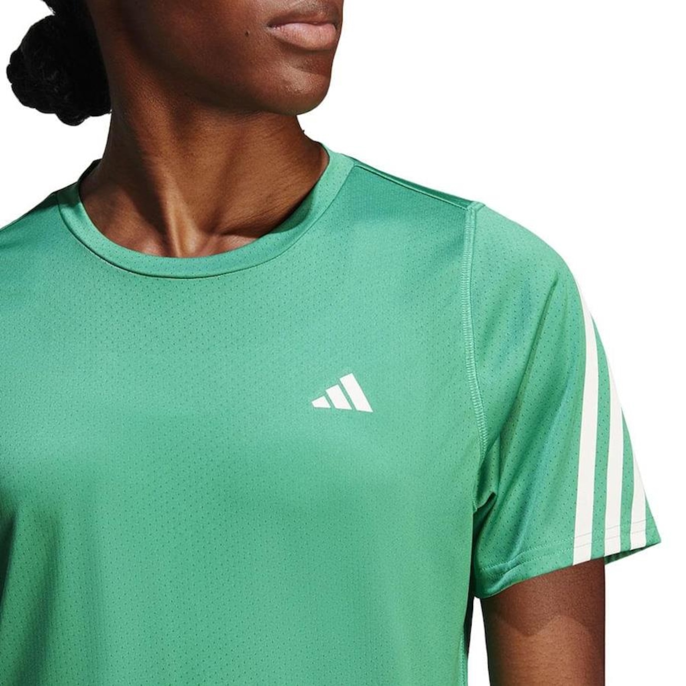 Camiseta adidas Run Icons 3-Stripes - Feminina - Foto 4