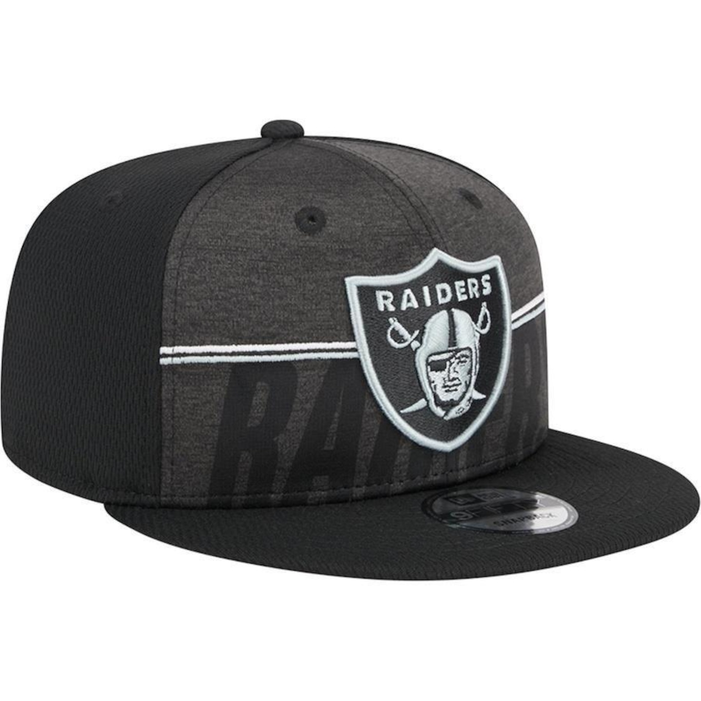 BONÉ ABA RETA NEW ERA 9FIFTY LAS VEGAS RAIDERS NFL TRAINING 23 - SNAPBACK - ADULTO - Foto 5