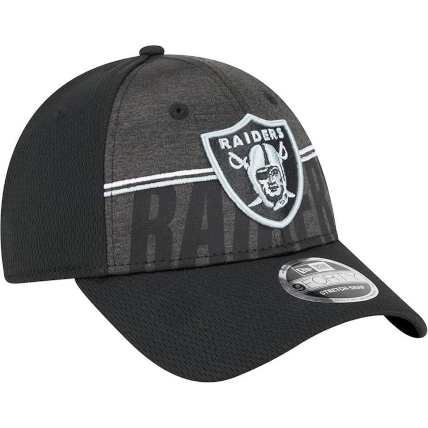 Boné Aba Curva New Era 9Forty Stretch Snap Las Vegas Raiders Nfl Training 23 - Snapback - Adulto - Foto 2