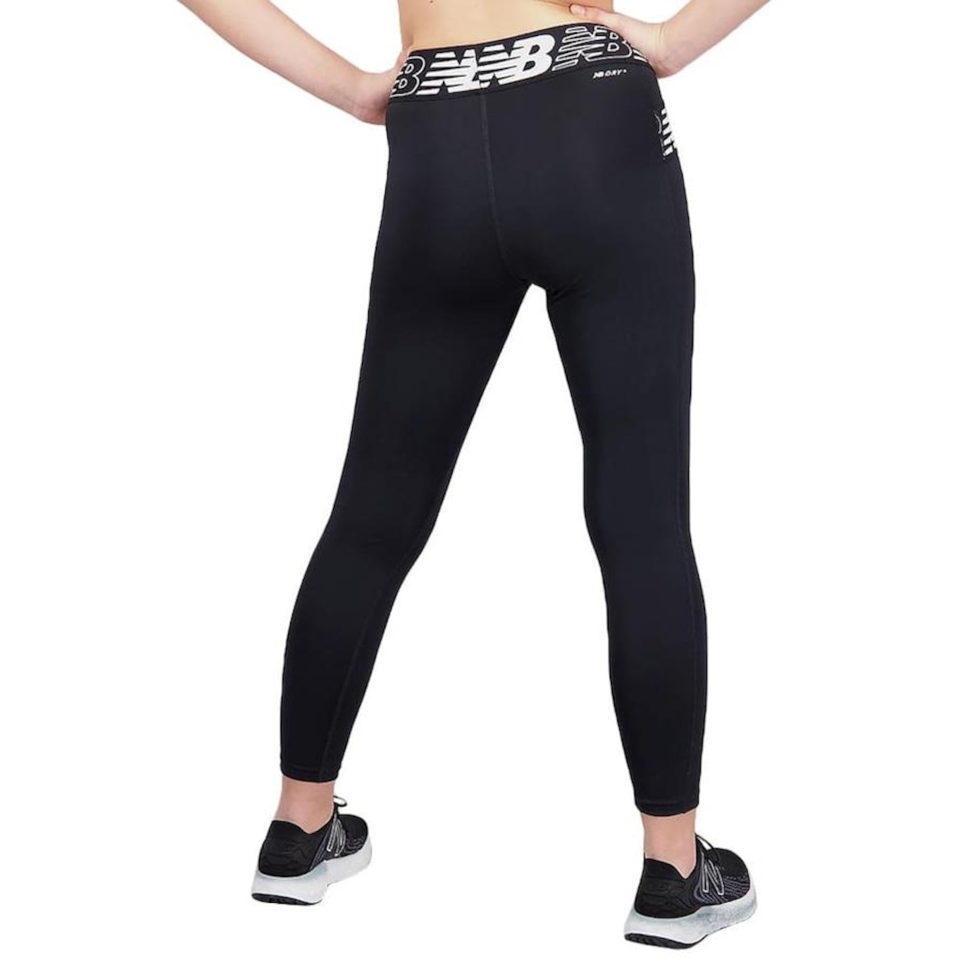 New Balance Running Relentless logo waistband leggings in black