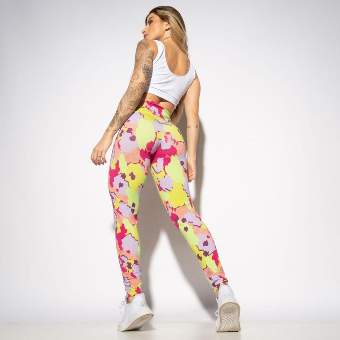 Calça Legging Honey Be Estampada Camuflado Candy Color - Feminina - Foto 5