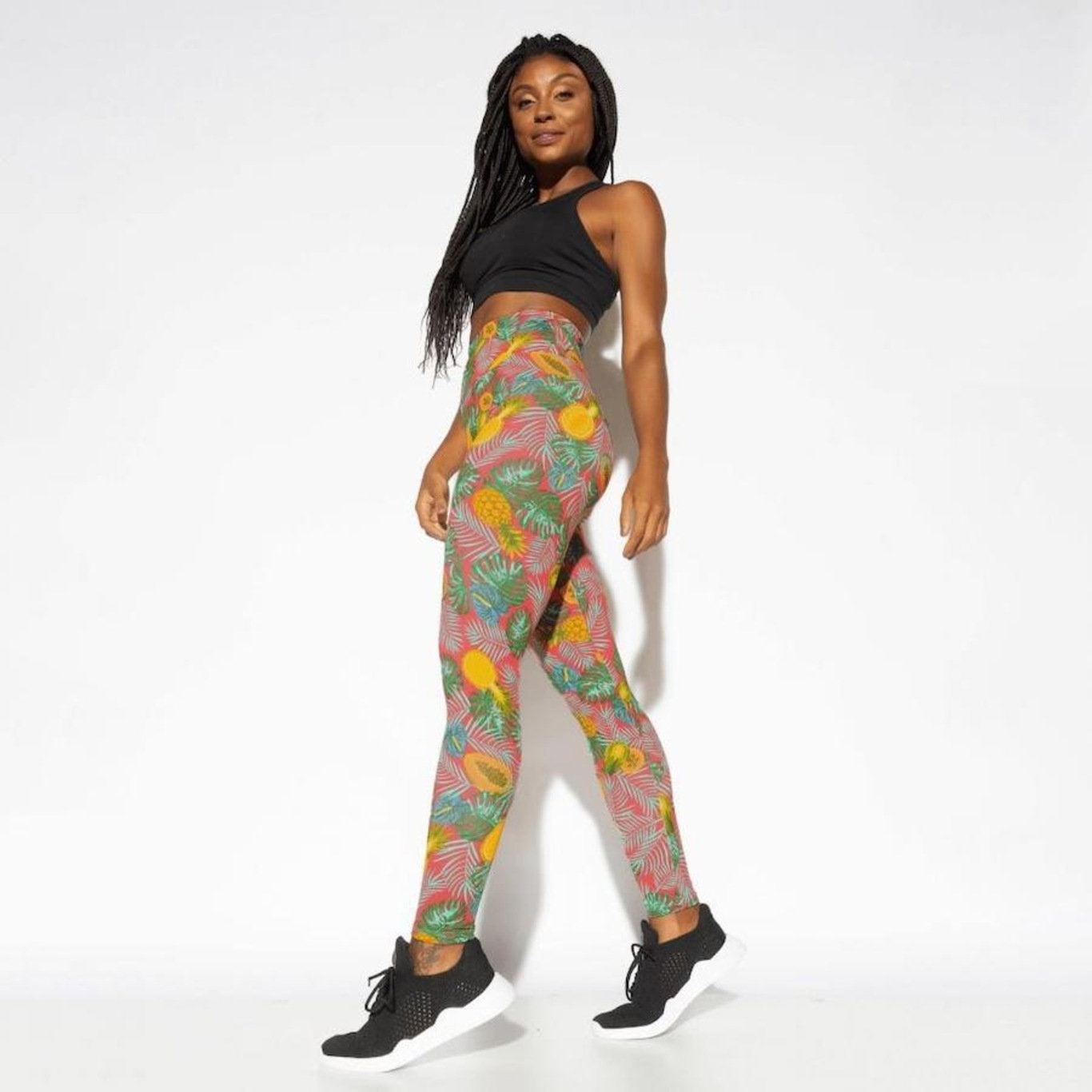 Calça Legging Honey Be Fitness Estampada Tropical LG1708 - Feminina - Foto 3