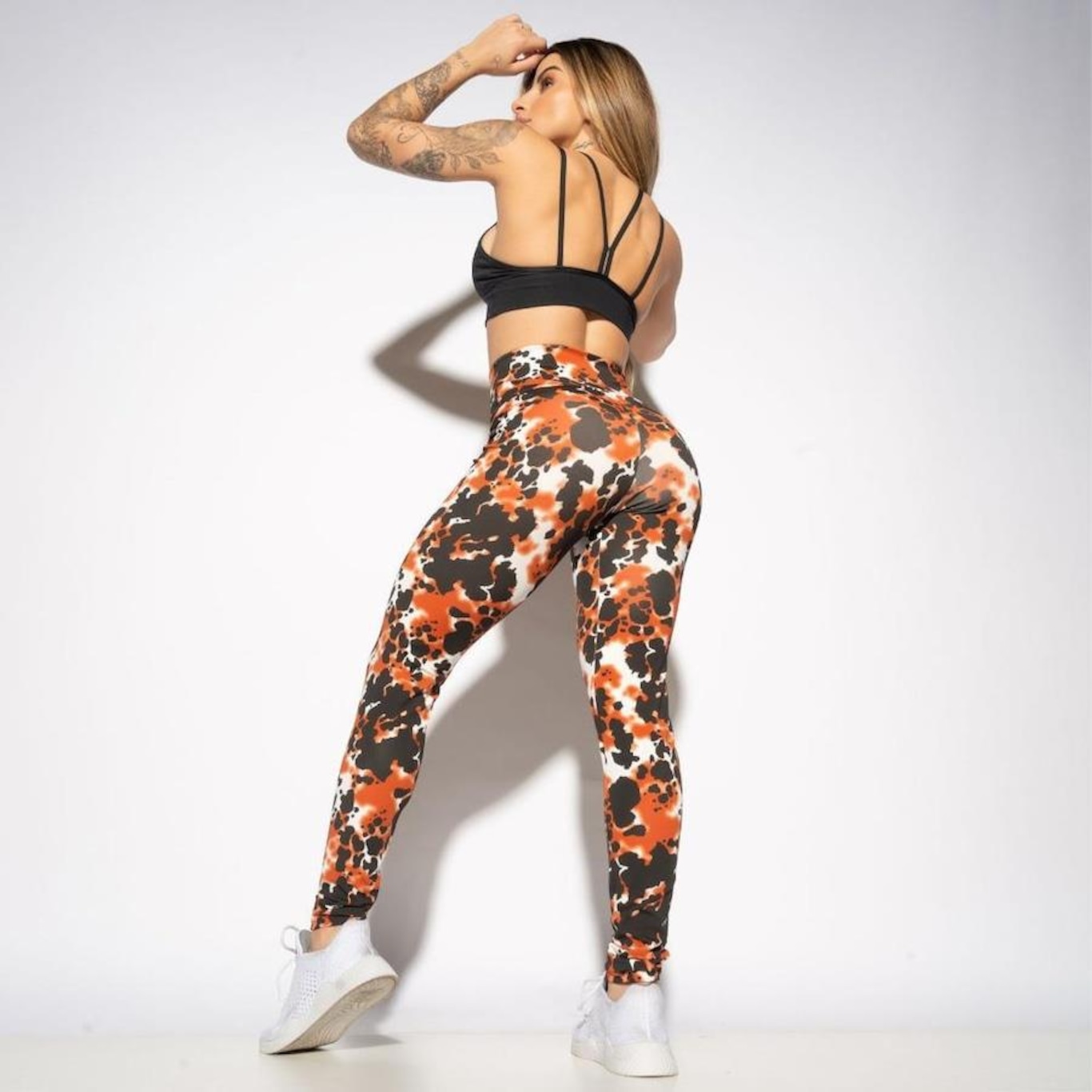 Calça Legging Honey Be Fitness Estampada Manchado com - Feminina - Foto 5