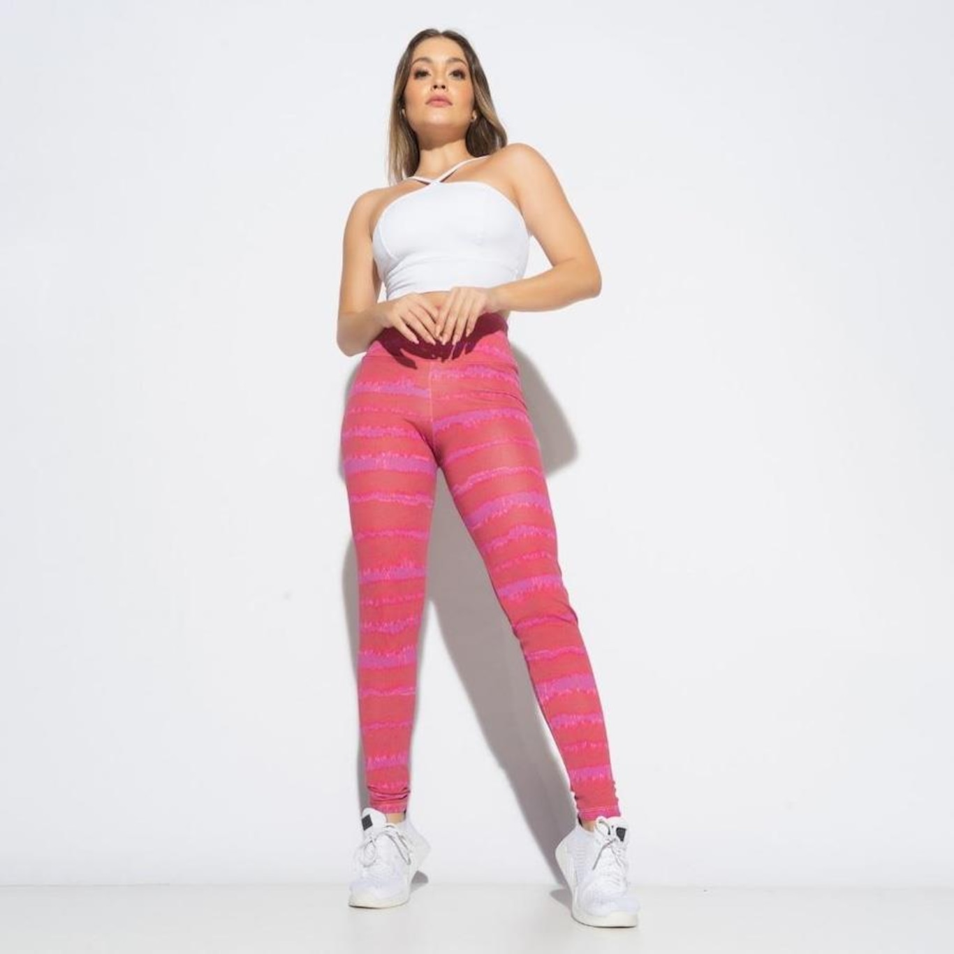 Calça Legging Honey Be Fitness Estampada Listrado - Feminina - Foto 2