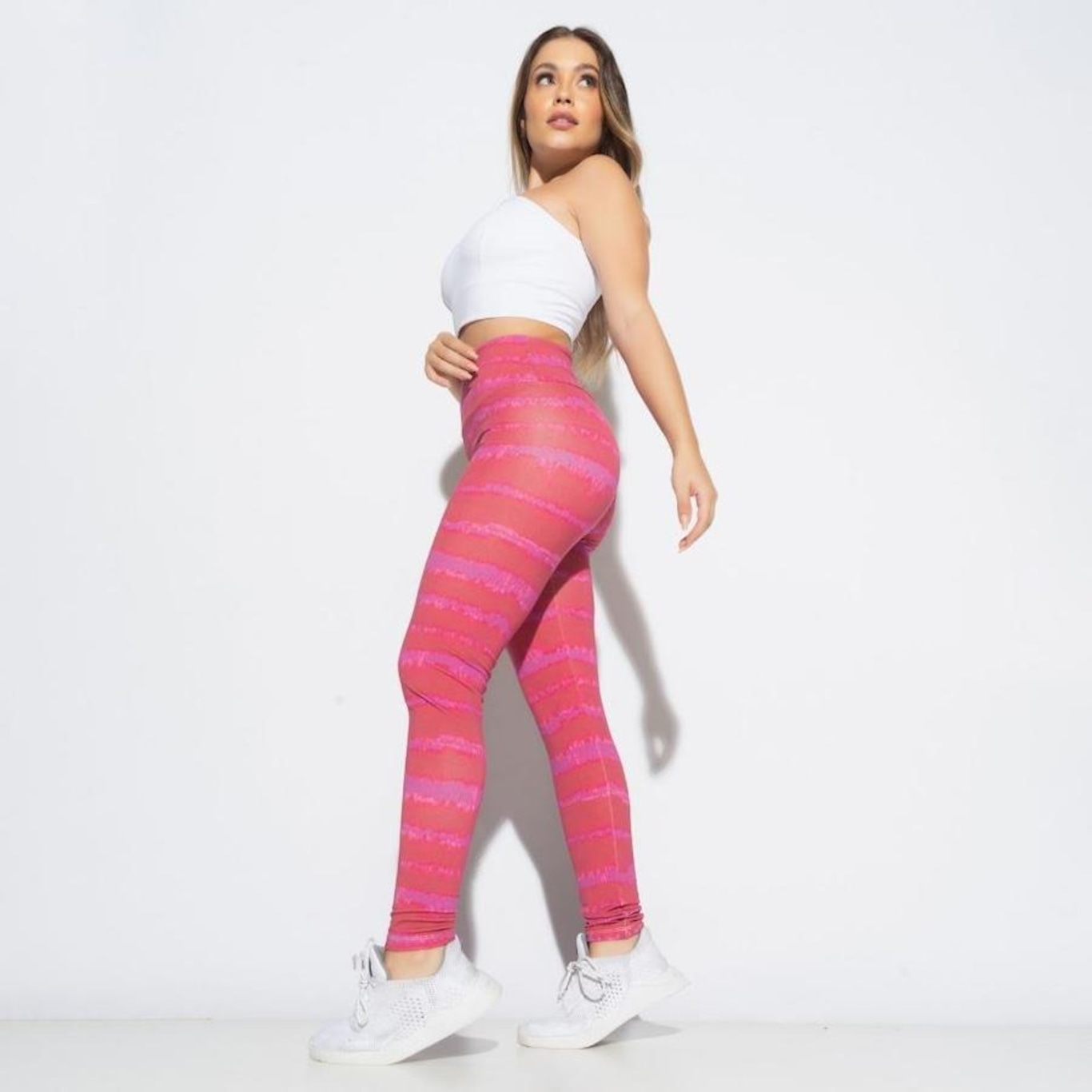 Calça Legging Honey Be Fitness Estampada Listrado - Feminina - Foto 3