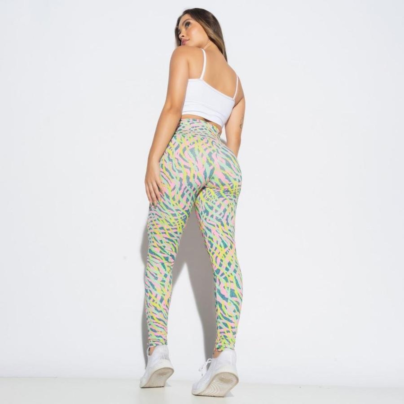 Calça Legging Honey Be Fitness Estampada Ondulado - Feminina - Foto 4