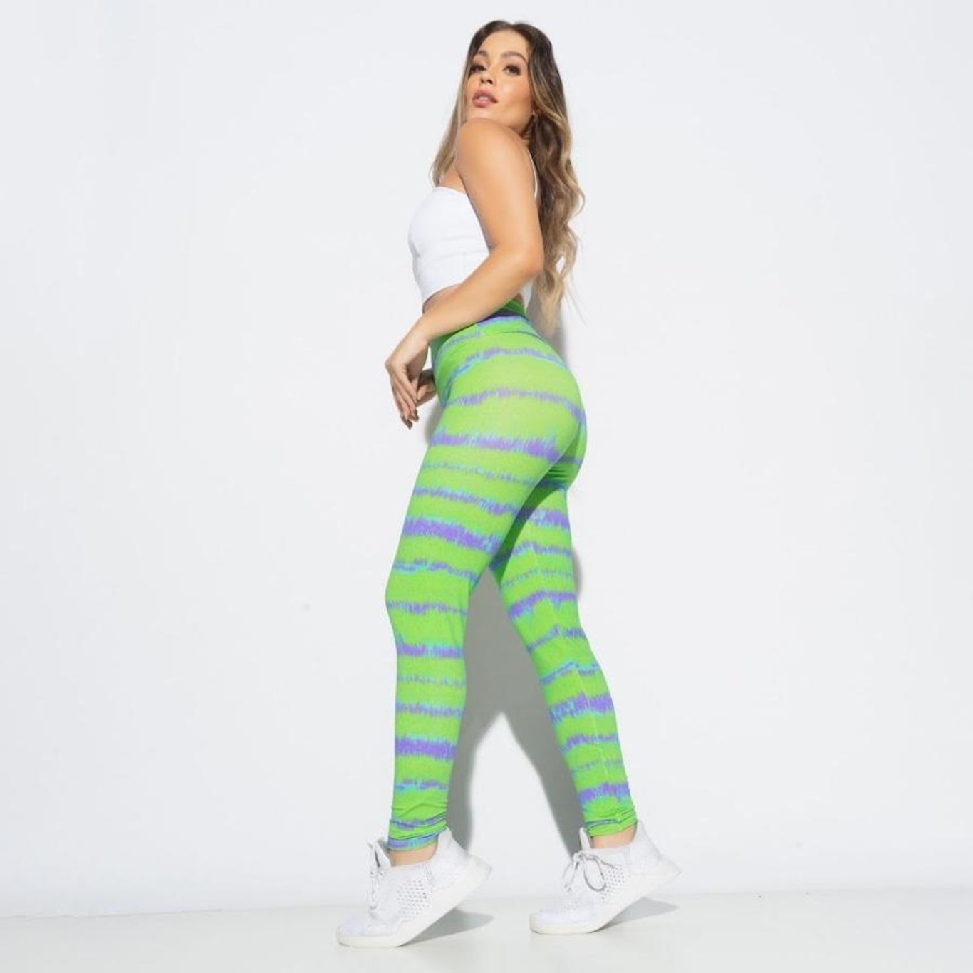 Calça Legging Honey Be Estampada Listrado - Feminina - Foto 3