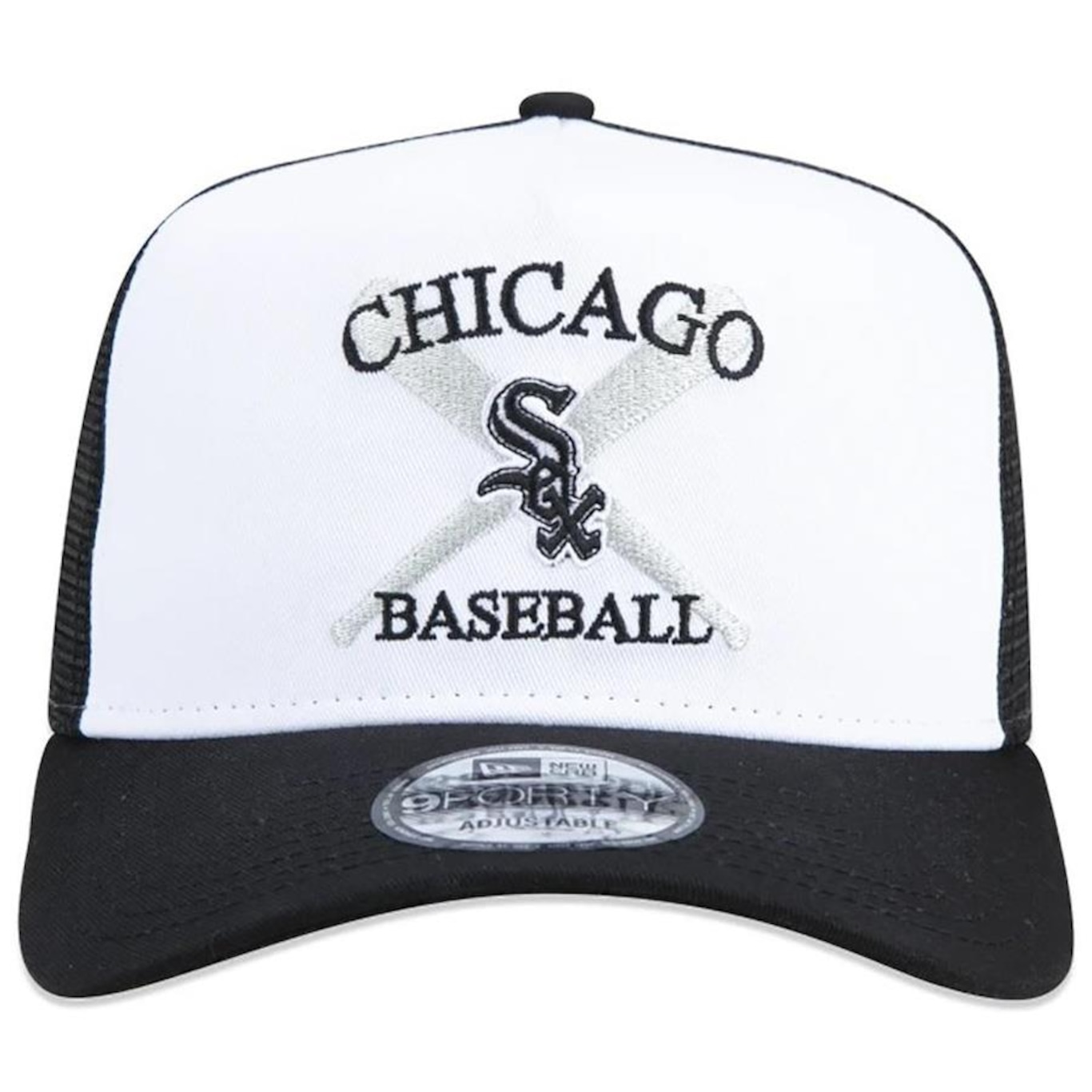 Boné Aba Curva New Era 9Forty AF MLB Chicago White Sox - Trucker - Snapback - Adulto - Foto 2