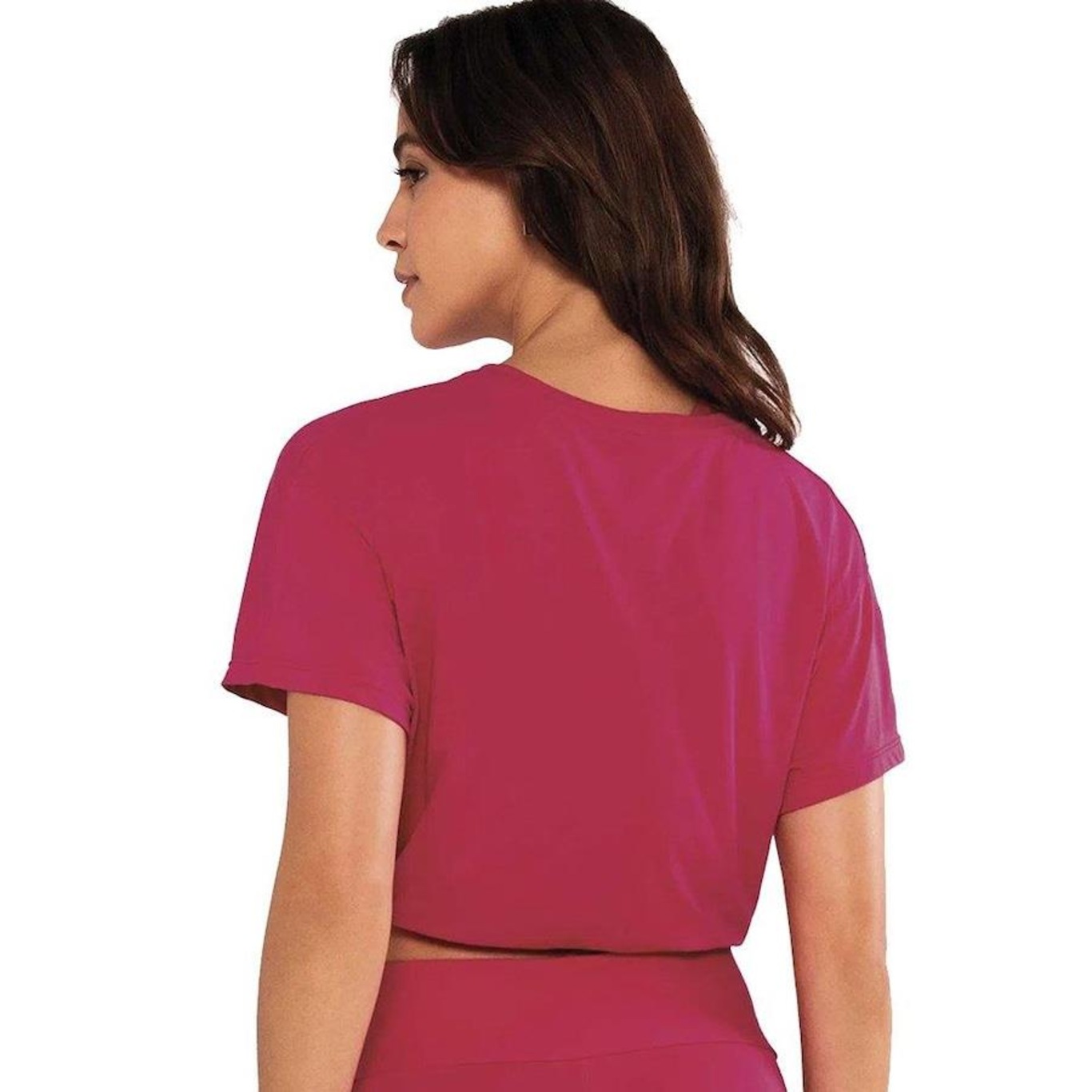 Blusa Cropped Alto Giro Skin Fit - Feminina - Foto 2