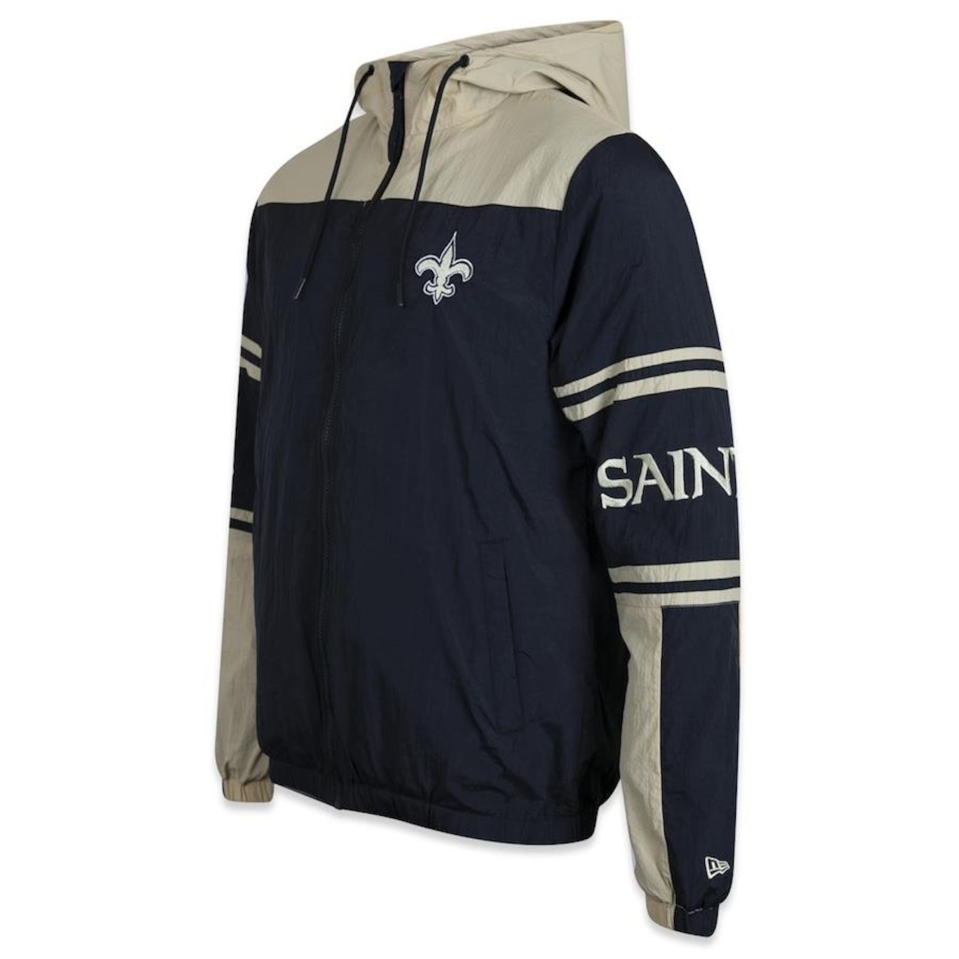 Jaqueta Corta Vento com Capuz New Era Windbreaker NFL New Orleans Saints Back To School - Masculina - Foto 3