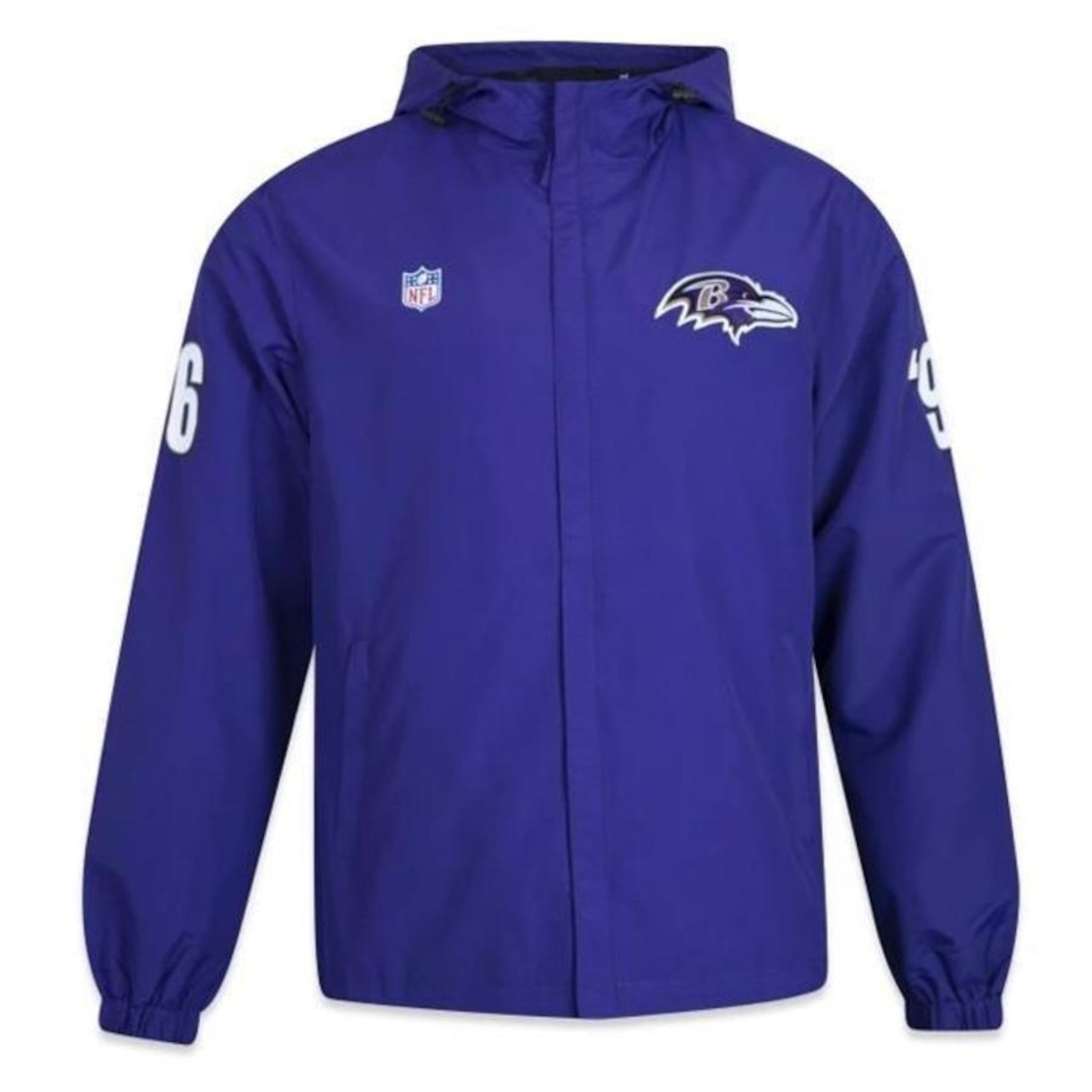 Jaqueta Corta Vento com Capuz New Era Baltimore Ravens Core - Masculina - Foto 1