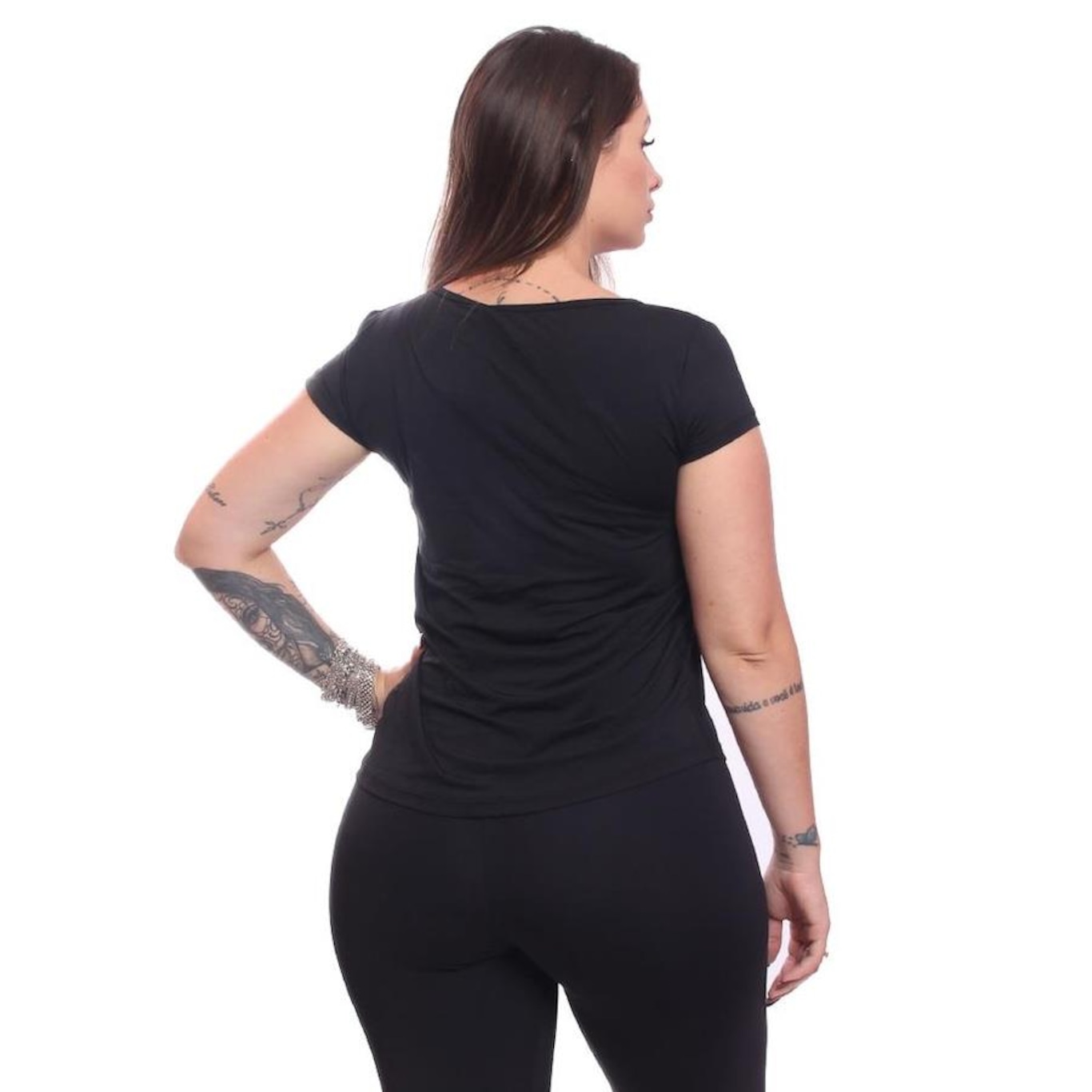 Camiseta Dellas Fit Dry Fit Manga Curta Baby Look Tshirt Básica Lisa Academia Treino Esporte - Feminina - Foto 2