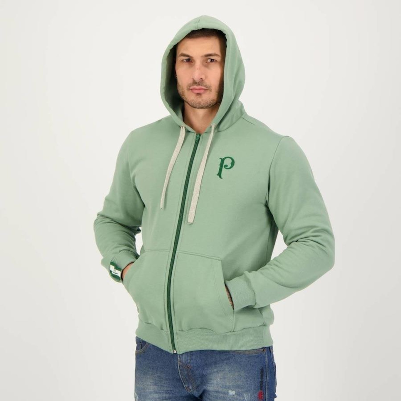 Jaqueta de Moletom do Palmeiras com Capuz Futfanatics Warrior - Masculina - Foto 4